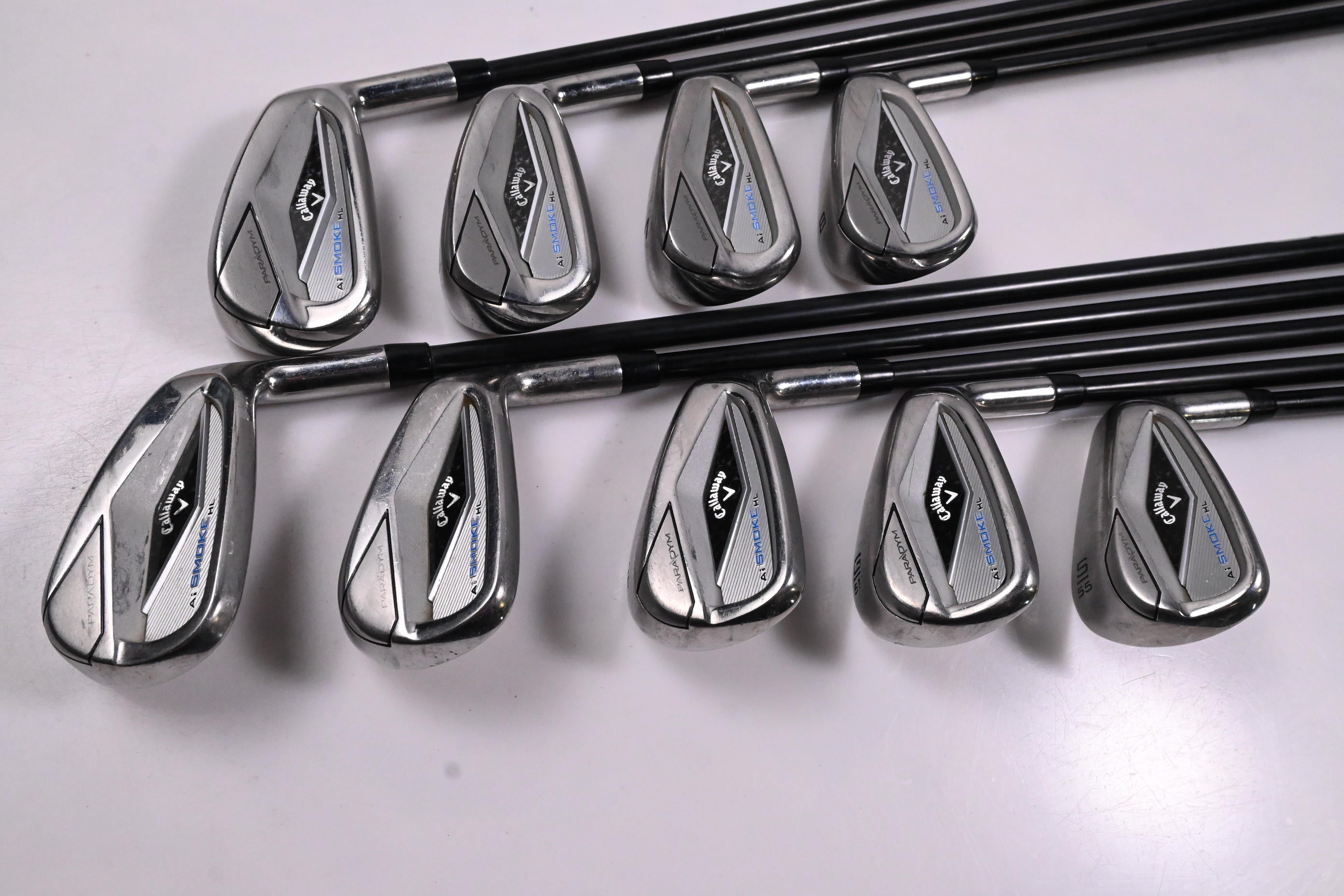 Callaway Paradym Ai Smoke HL Irons / 5-PW+AW+GW+SW / Senior Flex Cypher 2.0 50