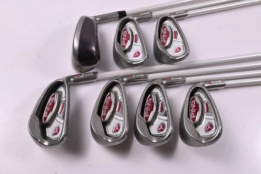 Ladies Ping Faith Hybrid Combo Irons / 6H+7-PW+GW+SW / Red Dot / Ladies Flex