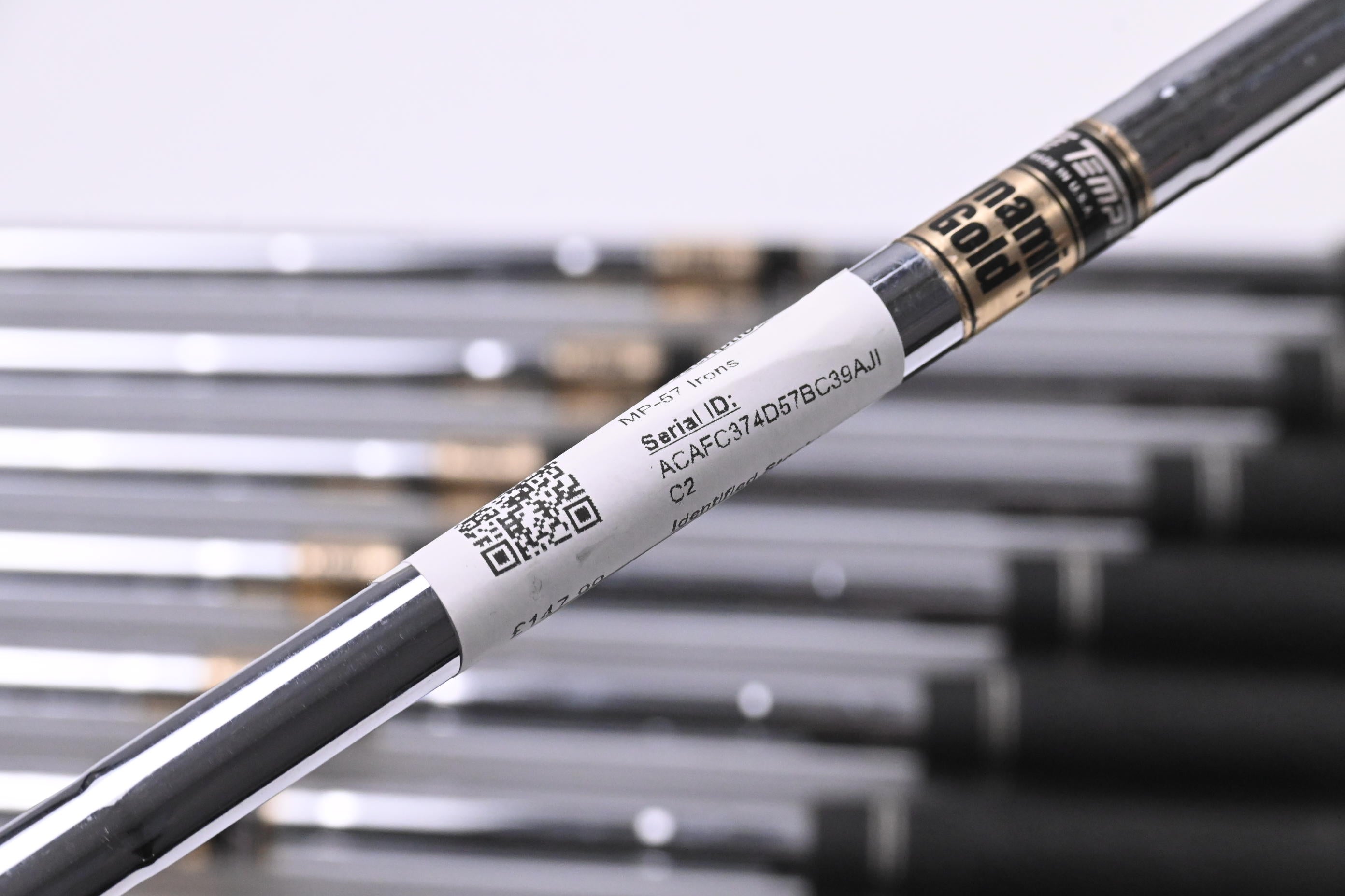 Left Hand Mizuno MP-57 Irons / 3-PW / Regular Flex Dynamic Gold Shafts