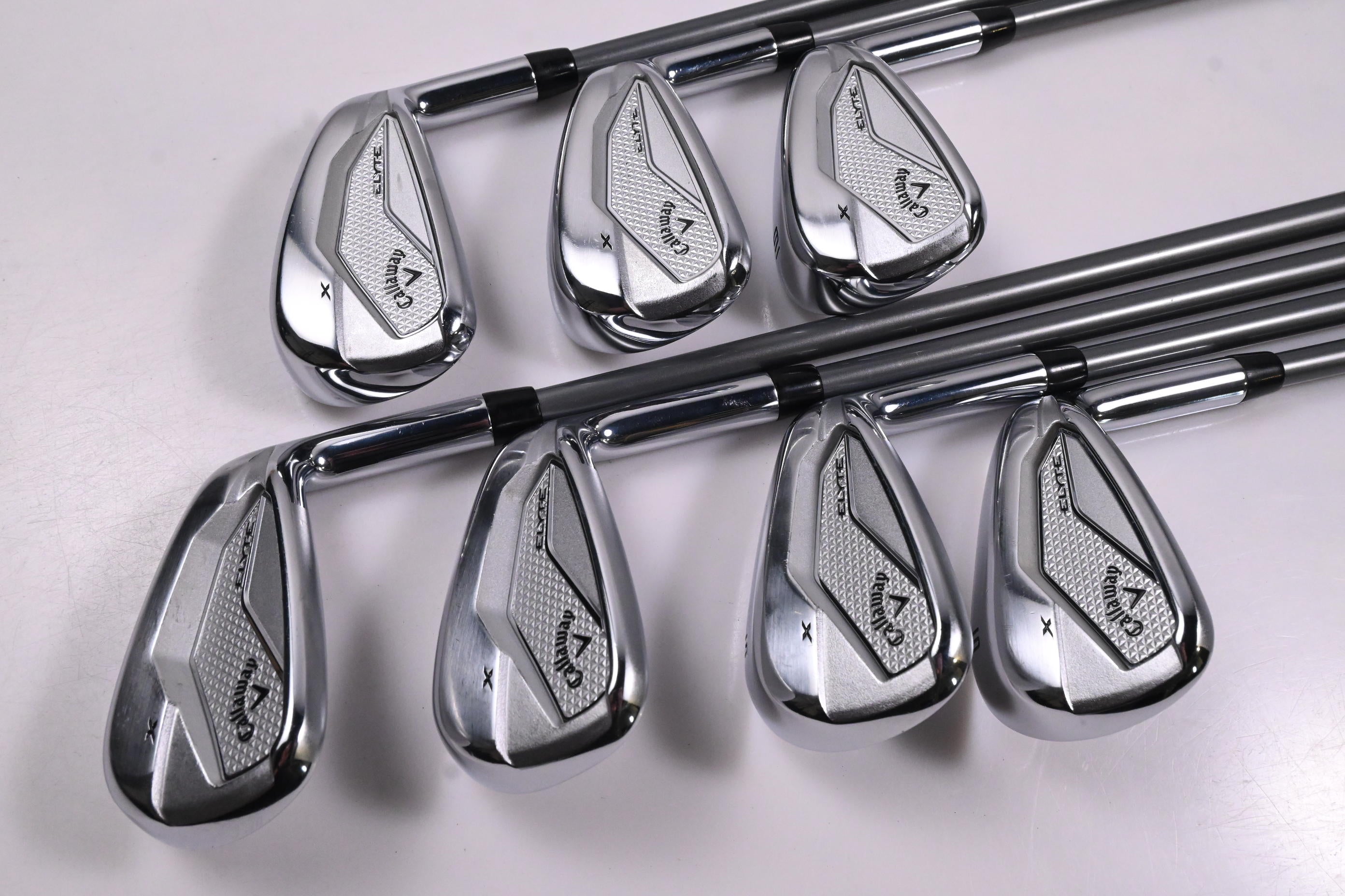 Callaway Elyte X Irons / 7-PW+AW+GW+SW / Senior Flex Denali Charcoal 55