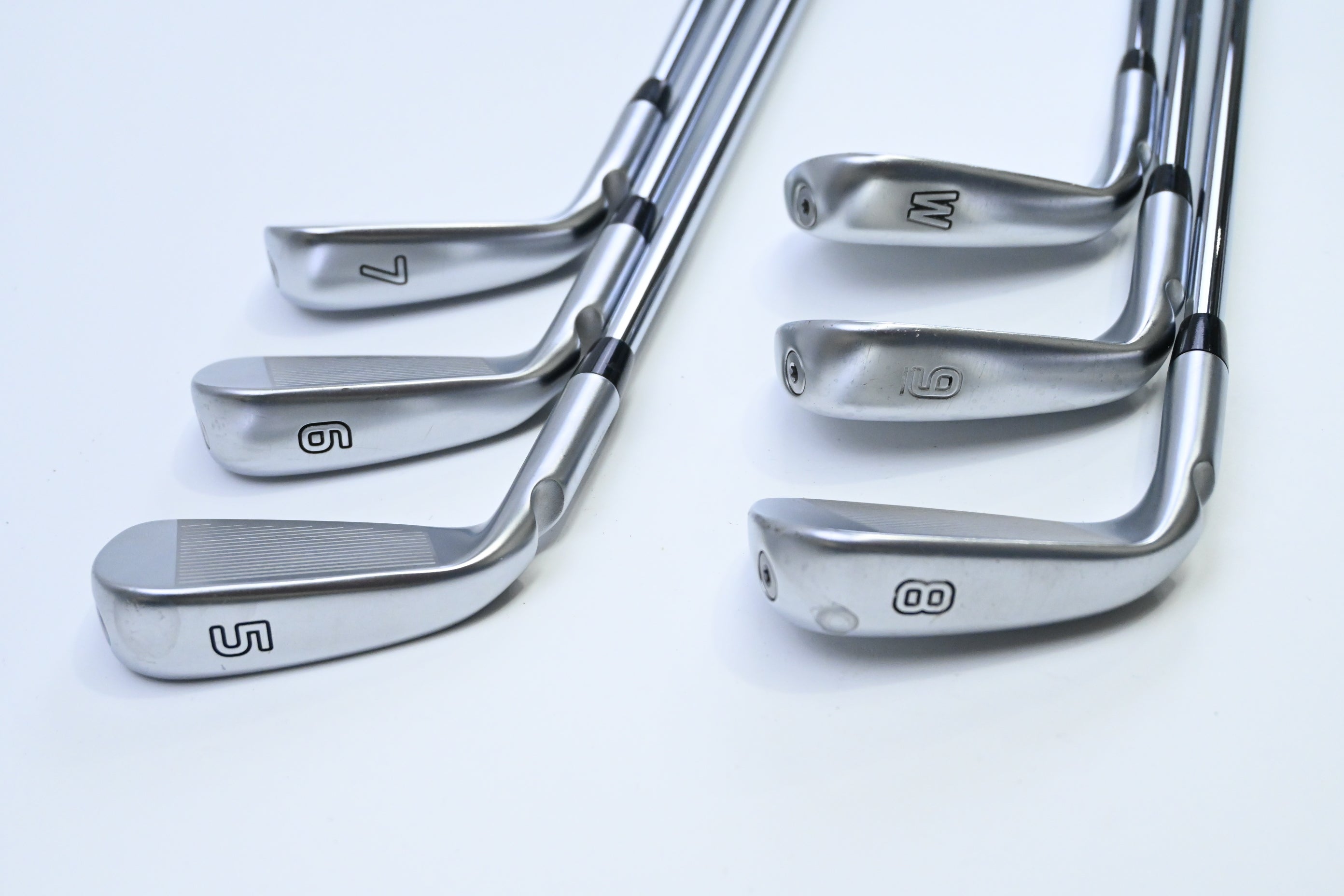 Ping i525 Irons / 5-PW / White Dot / Stiff Flex Ping AWT 2.0 Shafts