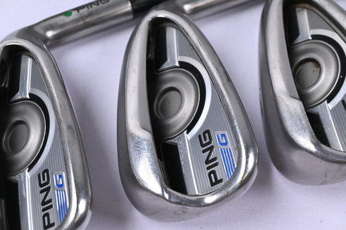 Ping G Series Irons / 5-PW+SW / Green Dot / Senior Flex Ping CFS 65 Shafts