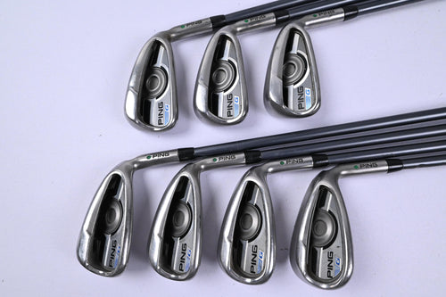 Ping G Series Irons / 5-PW+SW / Green Dot / Senior Flex Ping CFS 65 Shafts