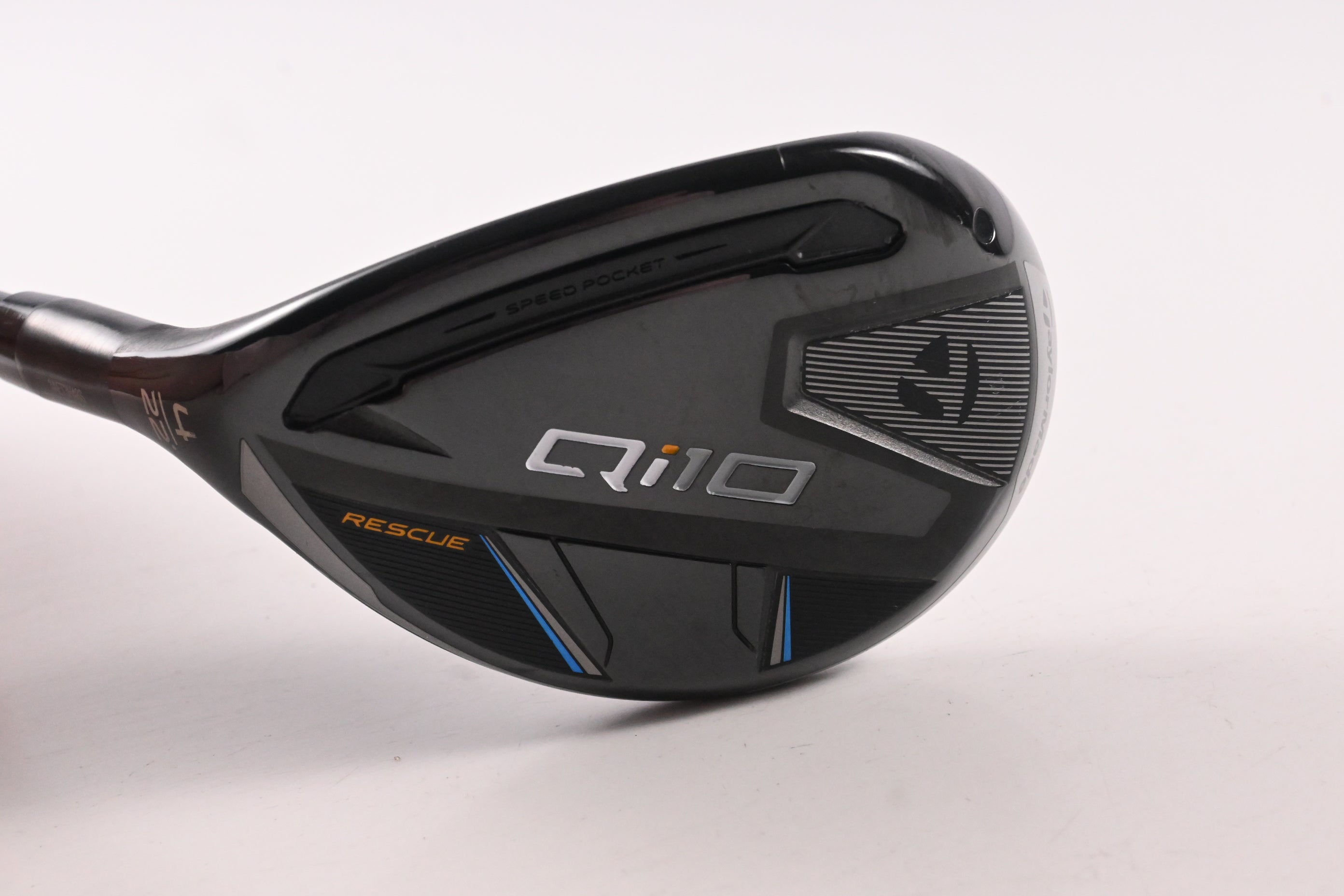 Left Hand Taylormade Qi10 #4 Hybrid / 22 Degree / Regular Flex Ventus TR Blue 6