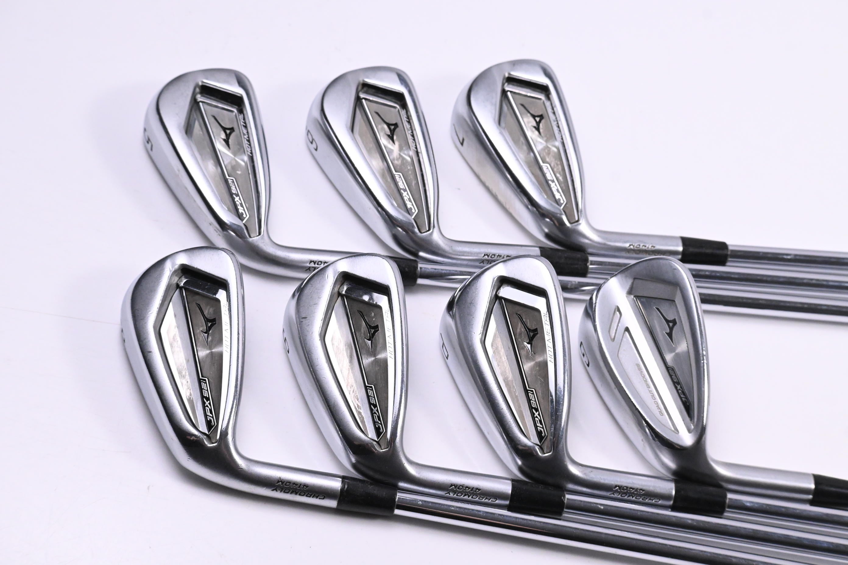 Left Hand Mizuno JPX 921 Hot Metal Irons / 5-PW+GW / Regular Flex N.S. Pro