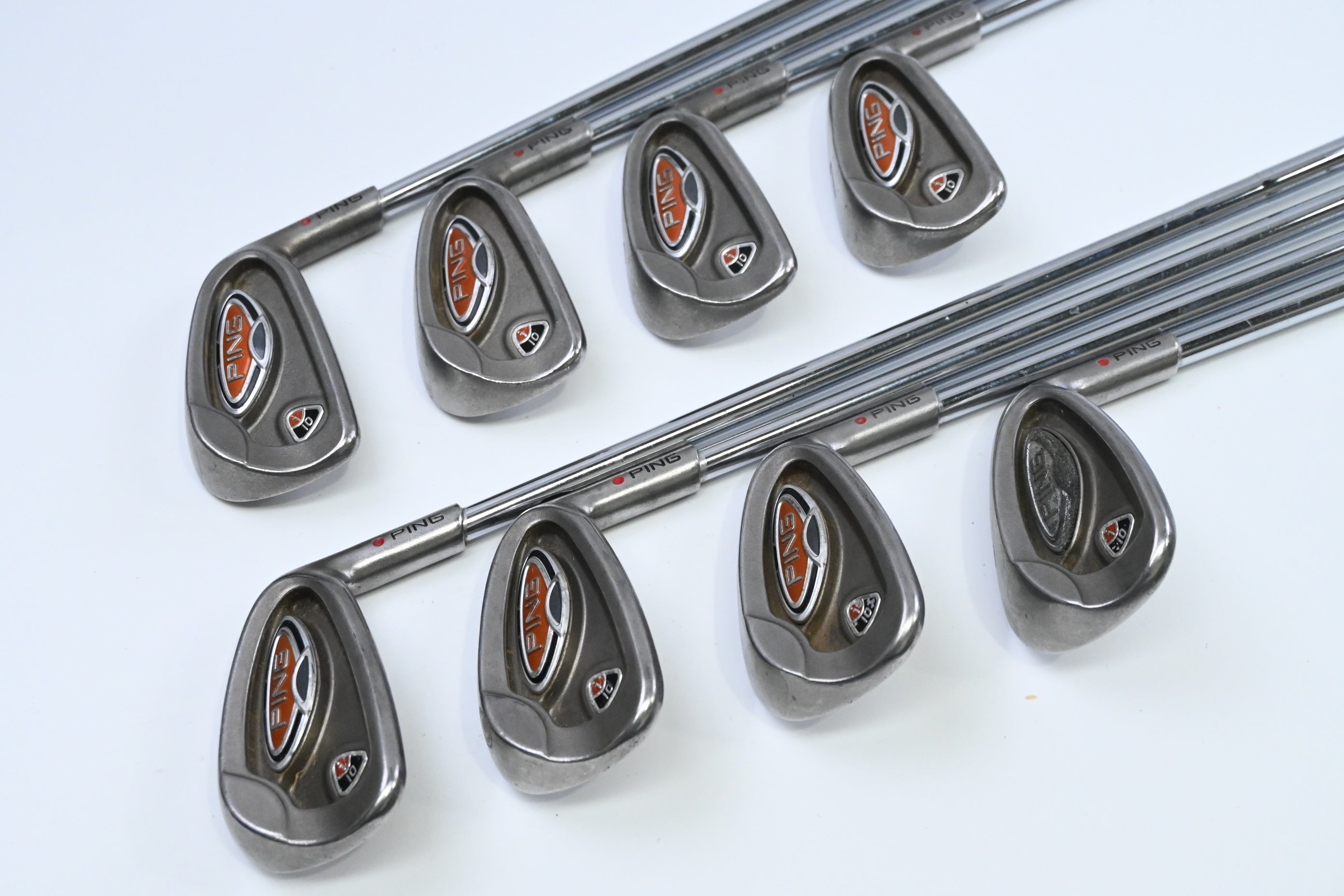 Ping i10 Irons / 4-PW+SW / Red Dot / Regular Flex Ping AWT Shafts