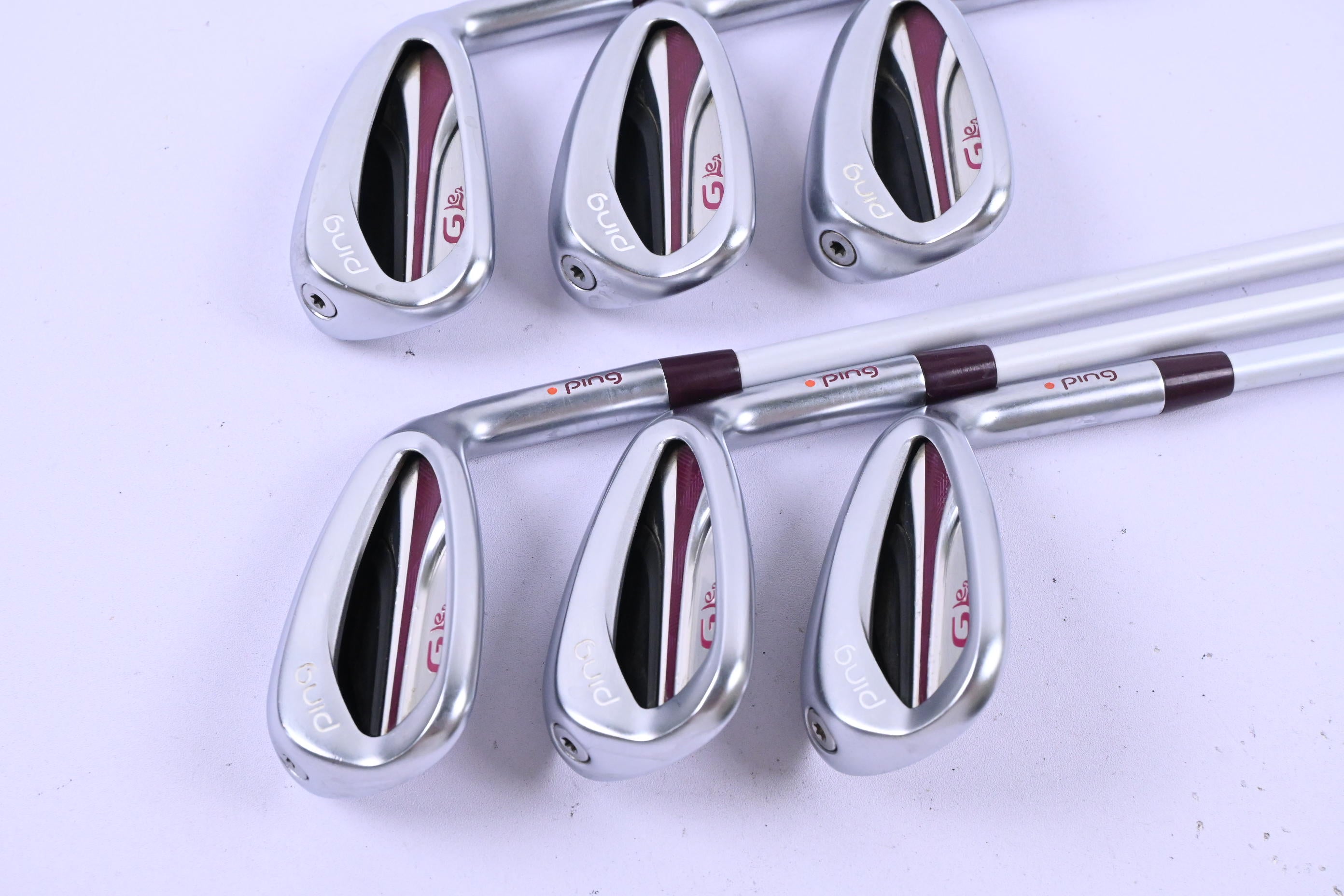 Ladies Ping G Le2 Irons / 7-PW+GW+SW / Orange Dot / Ladies Flex Ping ULT 240