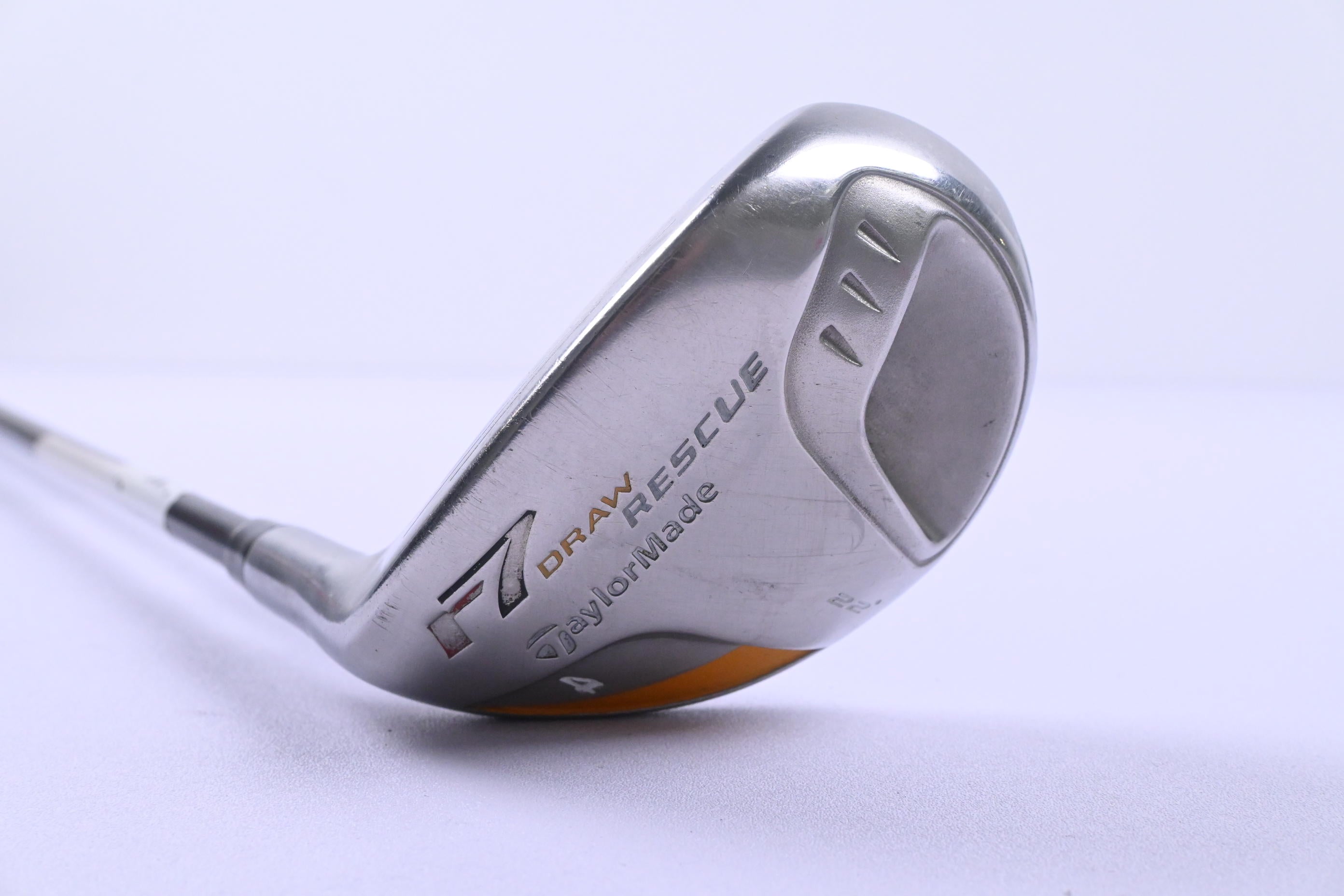 Left Hand Taylormade R7 Draw #4 Hybrid / 22 Degree / Stiff Flex REAX 55 Shaft