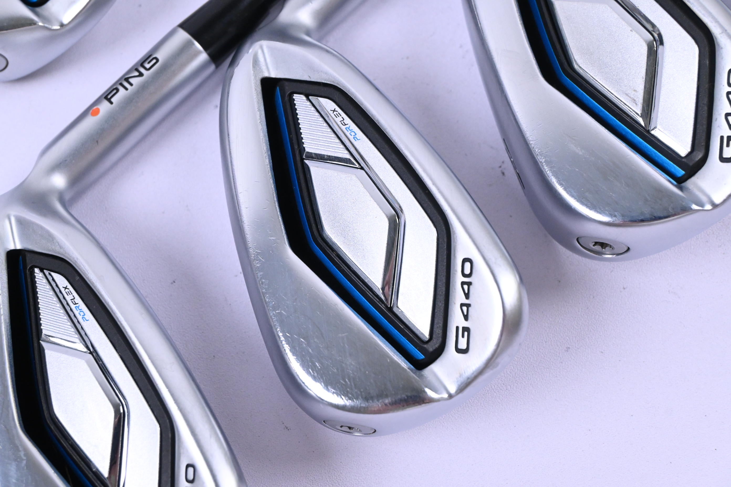 Ping G440 Irons / 5-PW+GW / Orange Dot / Stiff Flex Ping Alta CB Blue Shafts