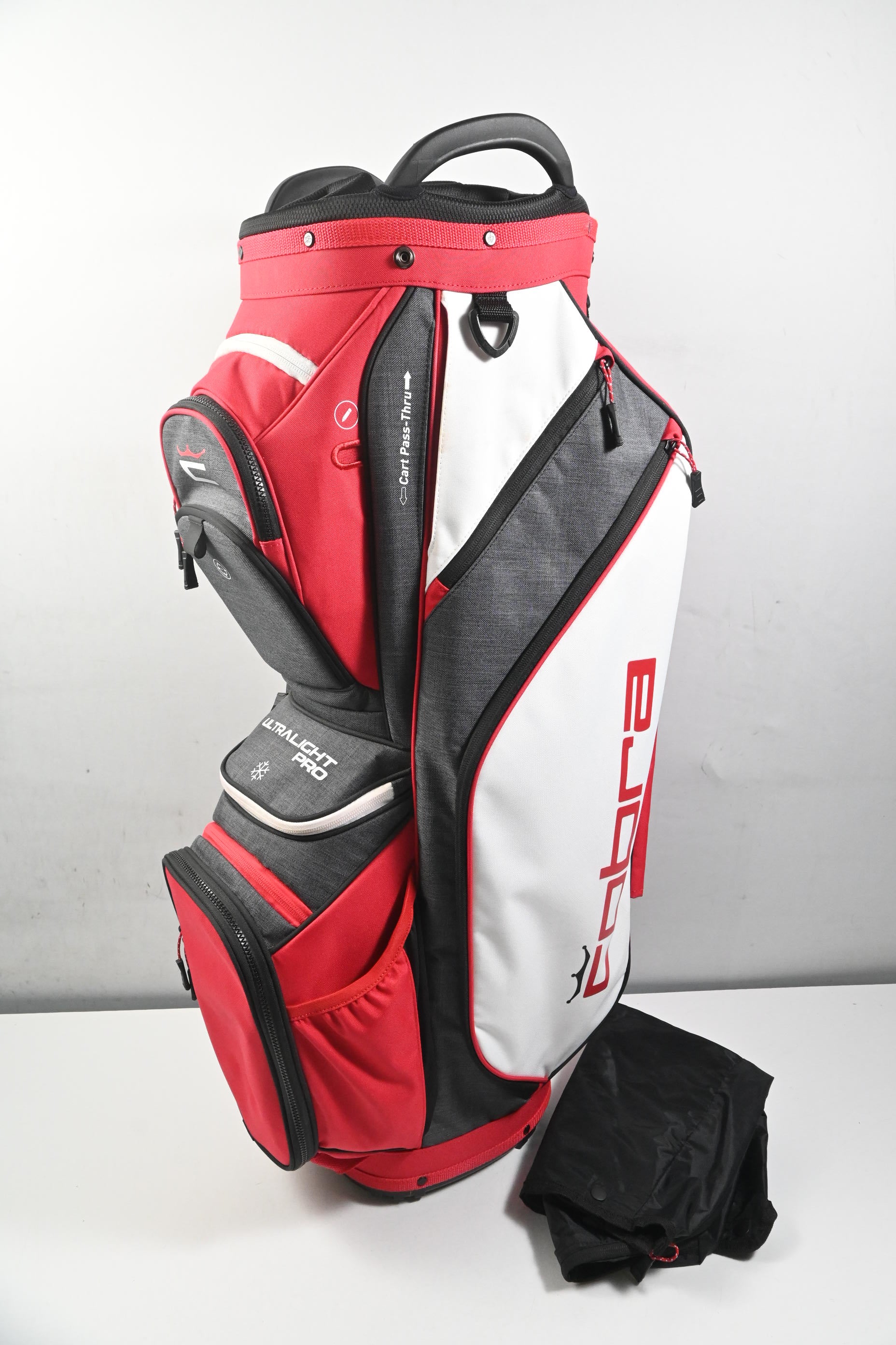 Cobra Ultralight Pro Cart Bag / 14-Way Divider / Red, White & Grey