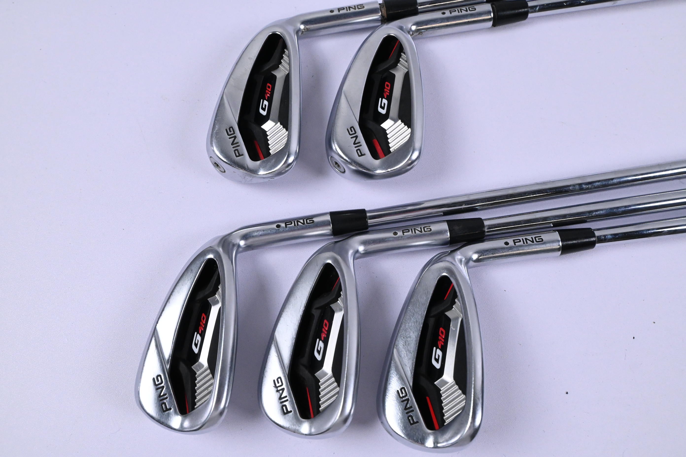 Ping G410 Irons / 7-PW+GW / Black Dot / Regular Flex Dynamic Gold 105 Shafts