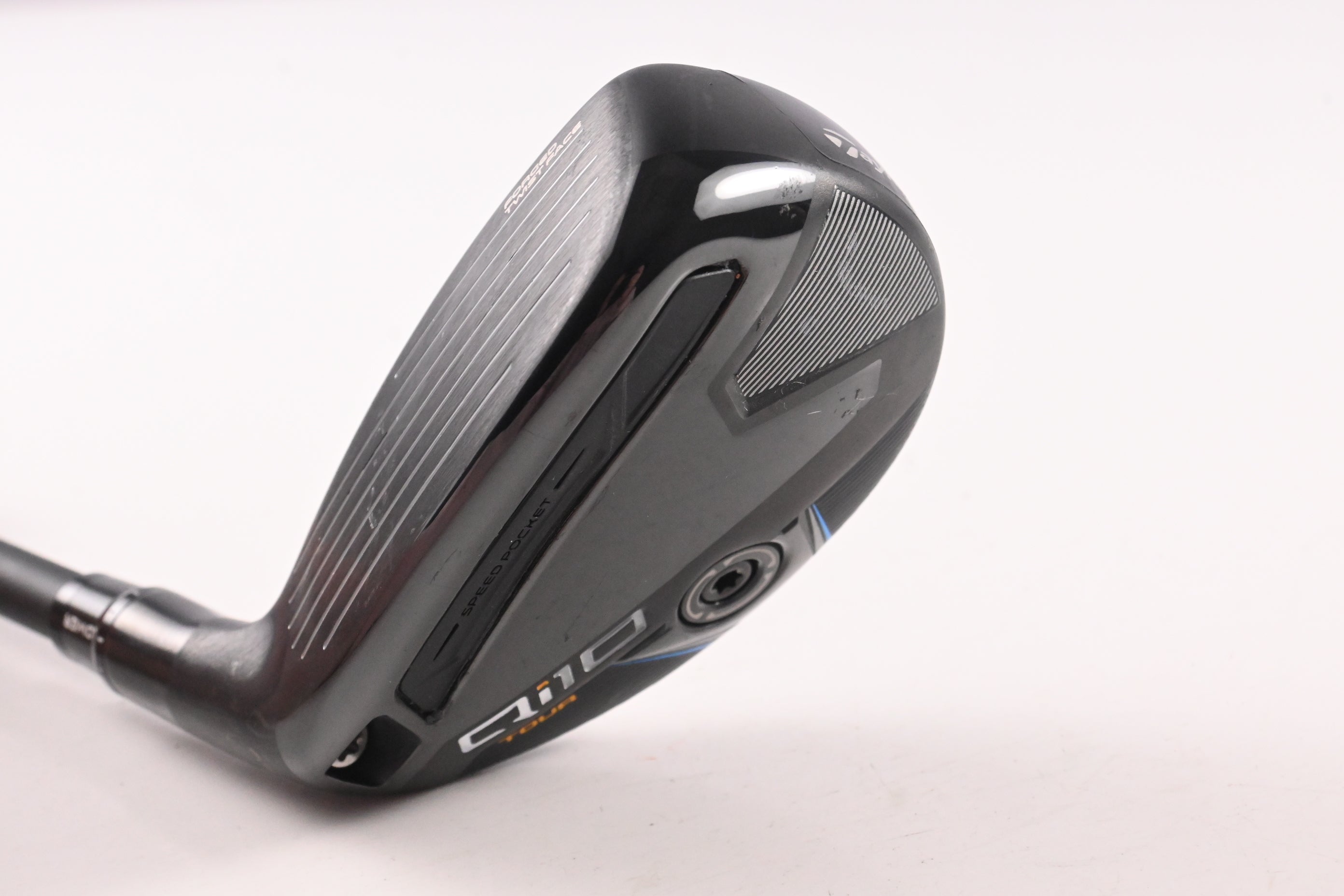 Left Hand Taylormade Qi10 Tour #4 Hybrid / 22 Degree / Regular Flex Tensei AV