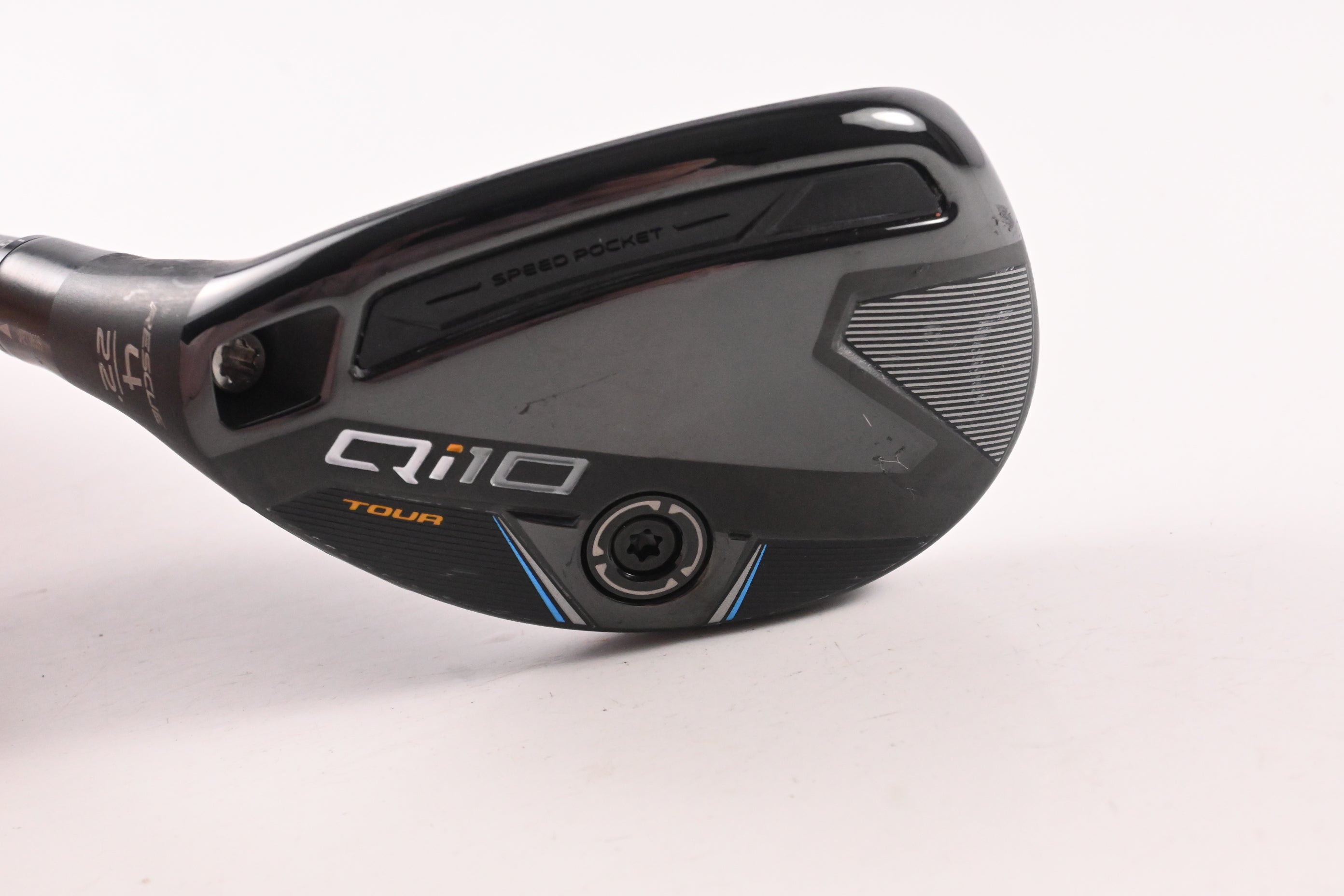 Left Hand Taylormade Qi10 Tour #4 Hybrid / 22 Degree / Regular Flex Tensei AV