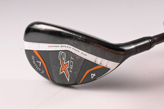 Callaway X2 Hot #4 Hybrid / 22 Degree / Regular Flex Aldila Tour Blue 60 Shaft