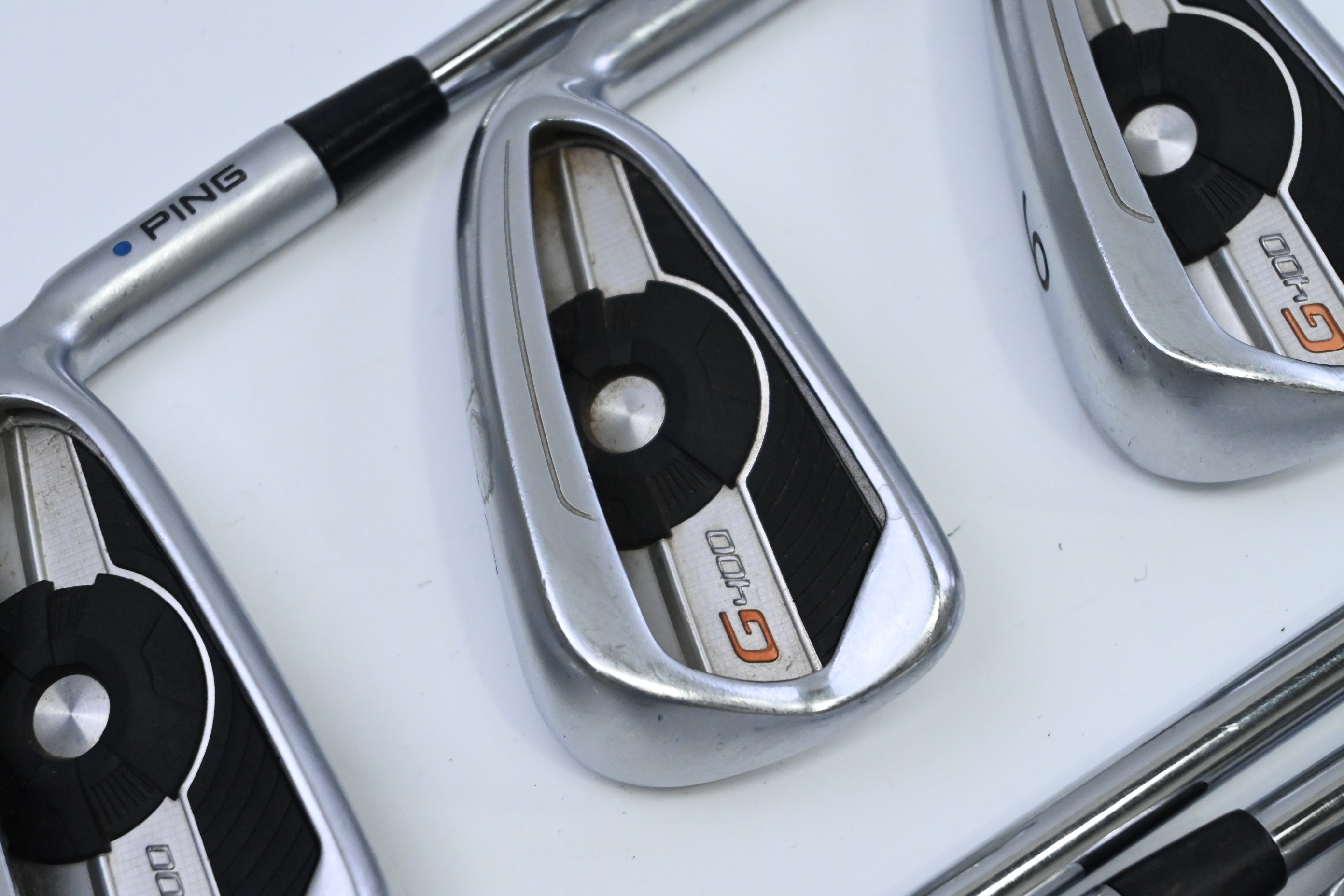 Ping G400 Irons / 4-PW / Blue Dot / Regular Flex Ping AWT 2.0 Shafts