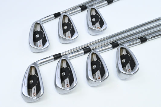 Ping G400 Irons / 4-PW / Blue Dot / Regular Flex Ping AWT 2.0 Shafts