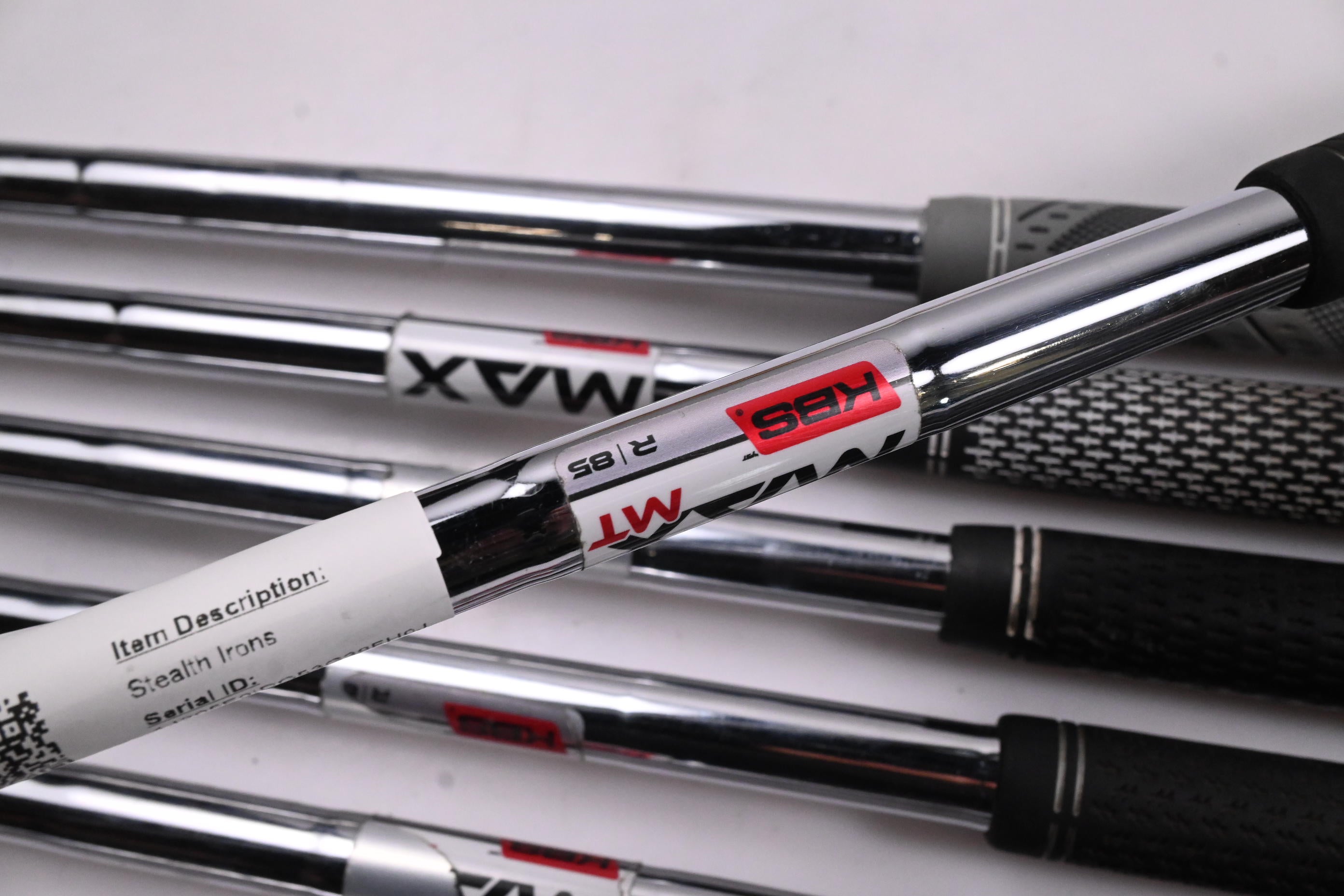 Taylormade Stealth Irons / 5-PW+SW+LW / Regular Flex KBS MAX MT 85 Shafts
