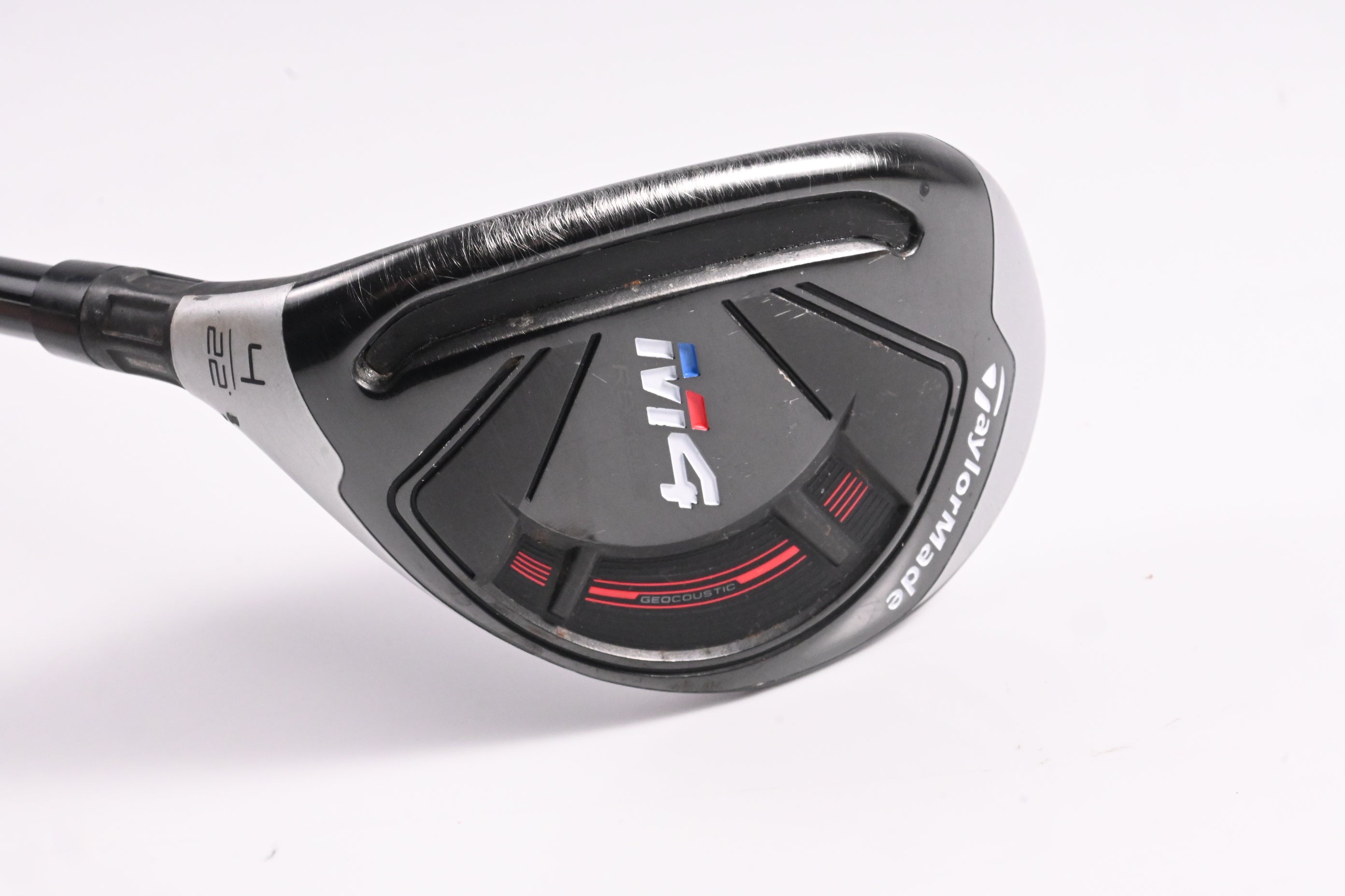 Left Hand Taylormade M4 #4 Hybrid / 22 Degree / Regular Flex Fujikura Atmos Red