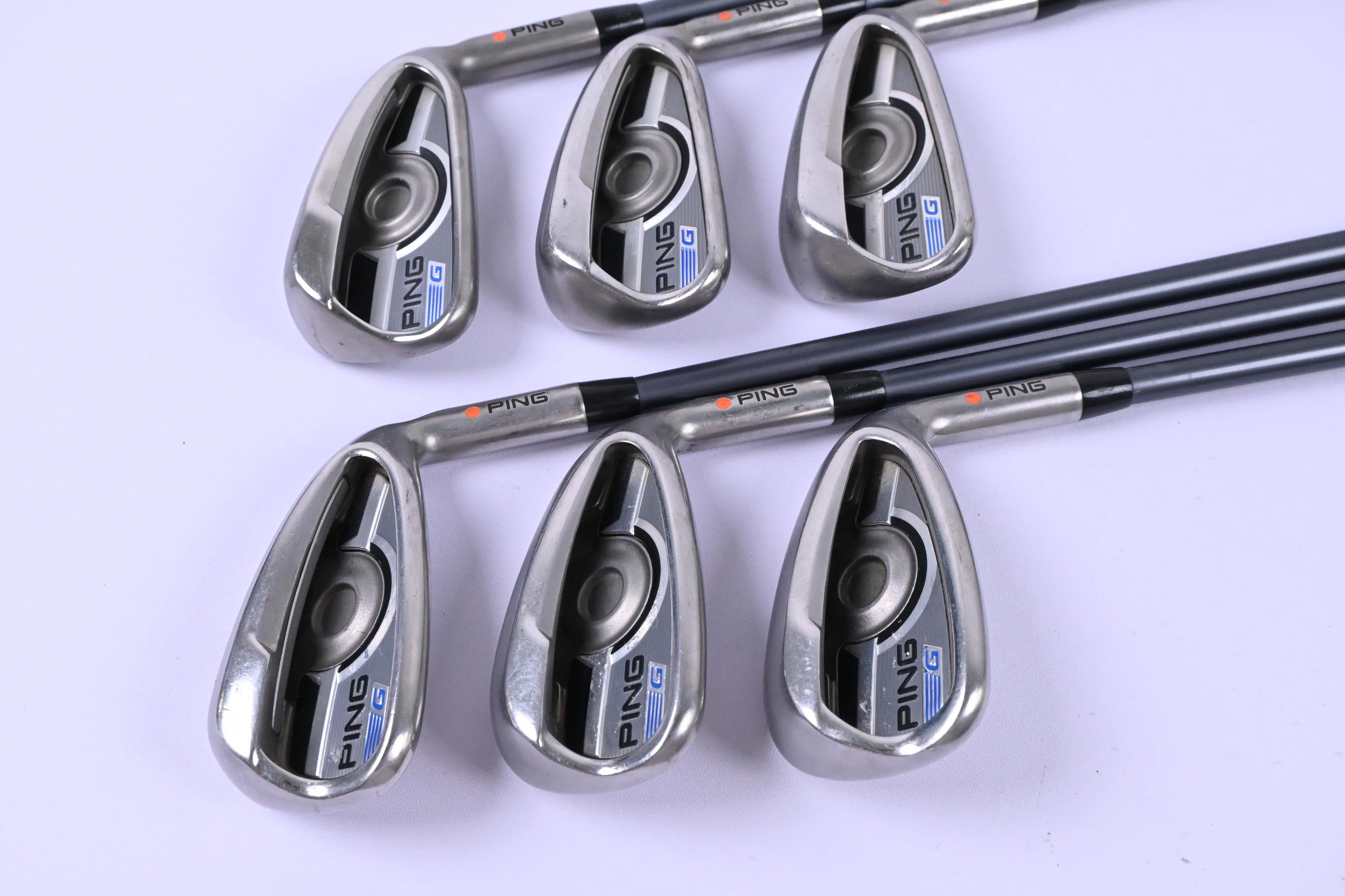 Ping G Series Irons / 5-PW / Orange Dot / Senior Flex Ping CFS 65 Shafts