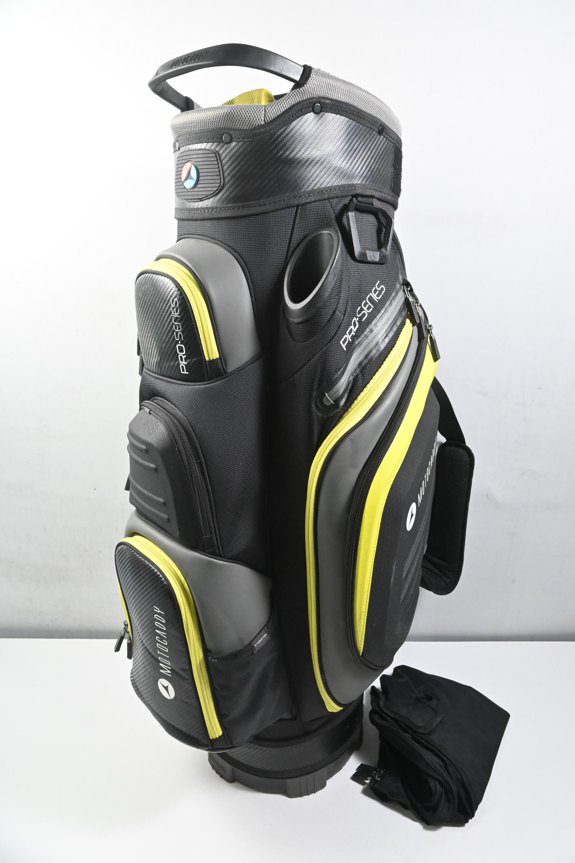 Motocaddy Pro Series Stand Bag / 14-Way Divider / Black, Grey & Yellow
