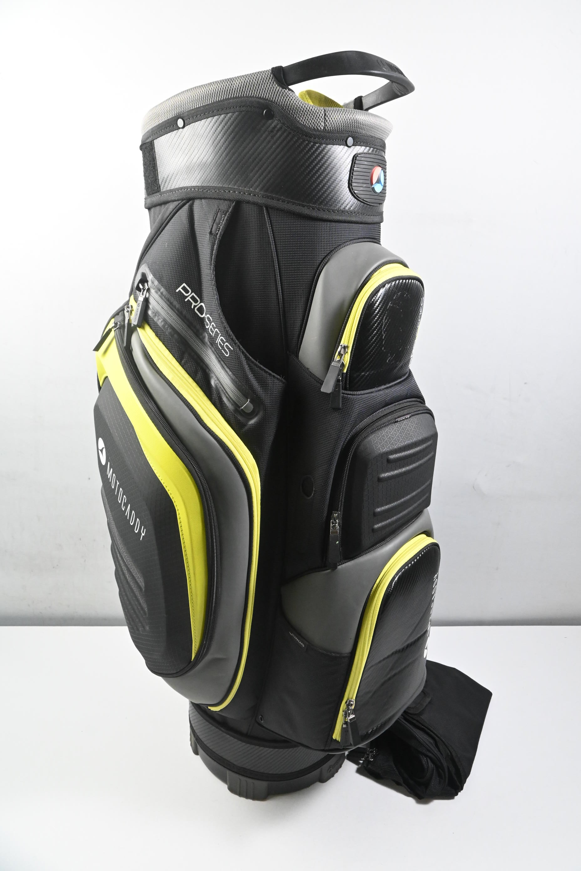 Motocaddy Pro Series Stand Bag / 14-Way Divider / Black, Grey & Yellow