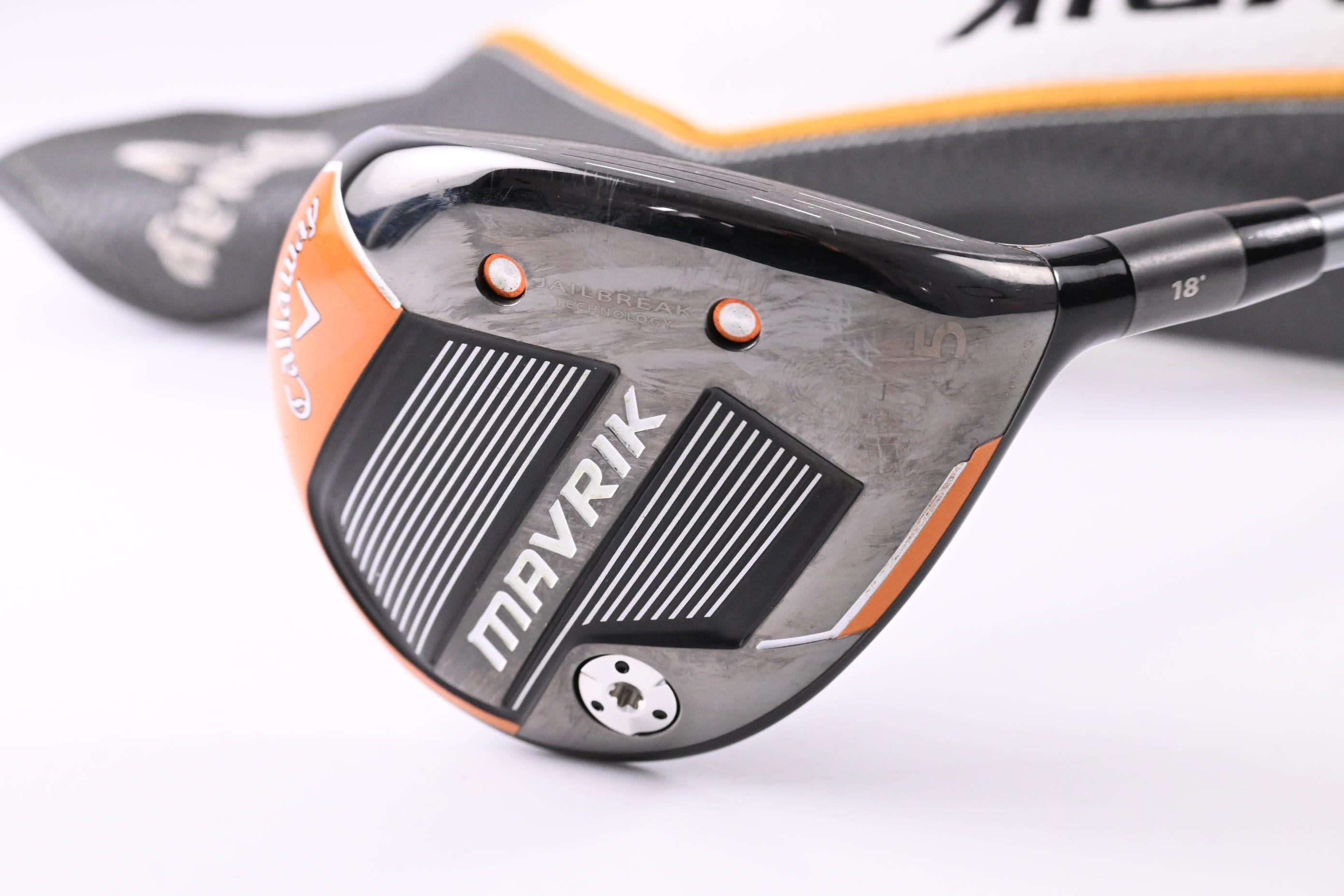 Callaway Mavrik #5 Wood / 18 Degree  Ladies Flex HZRDUS T800 Orange 45 Shaft