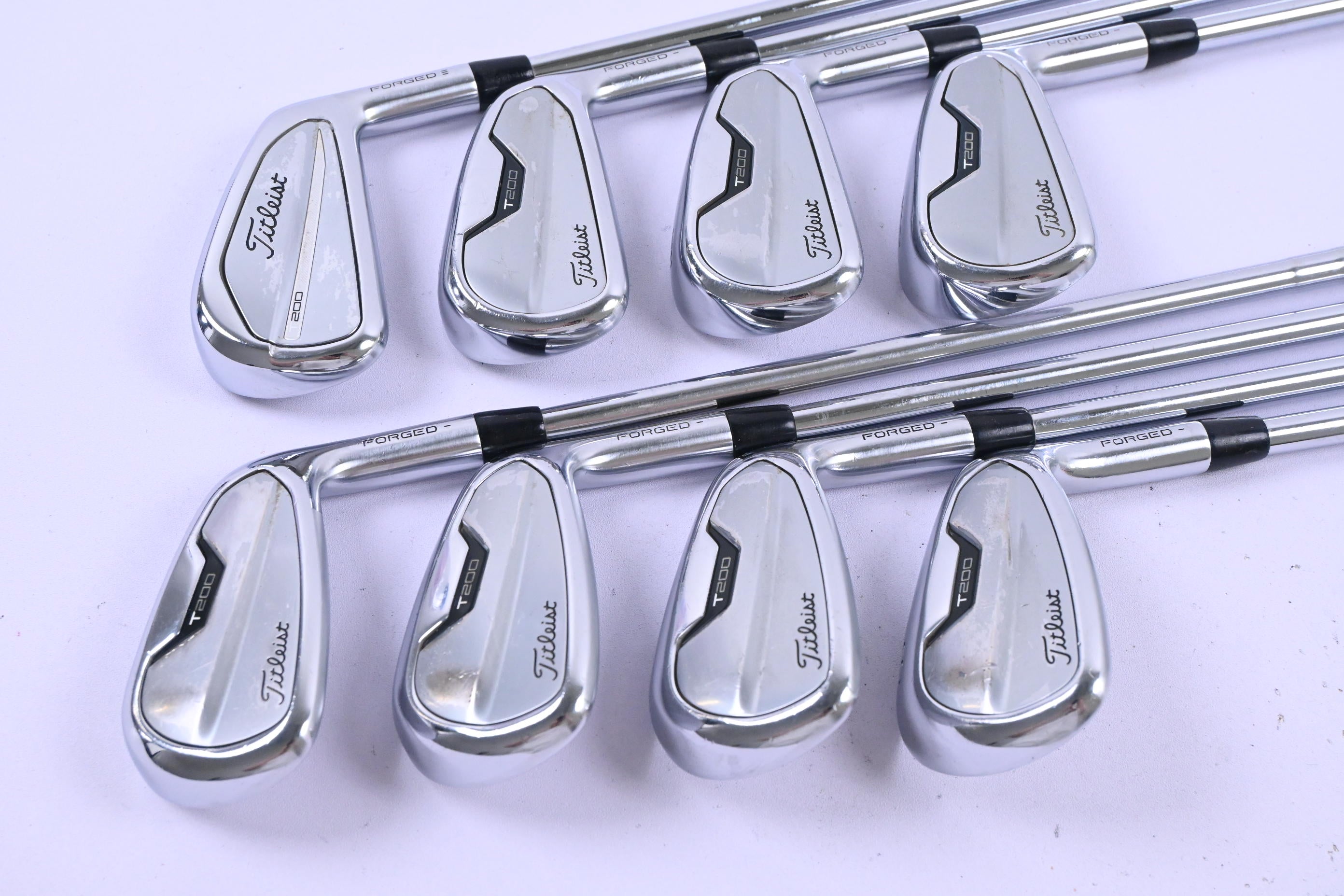 Titleist T200 2021 Irons / 4-PW+GW / Stiff Flex AMT Black S300 Shafts