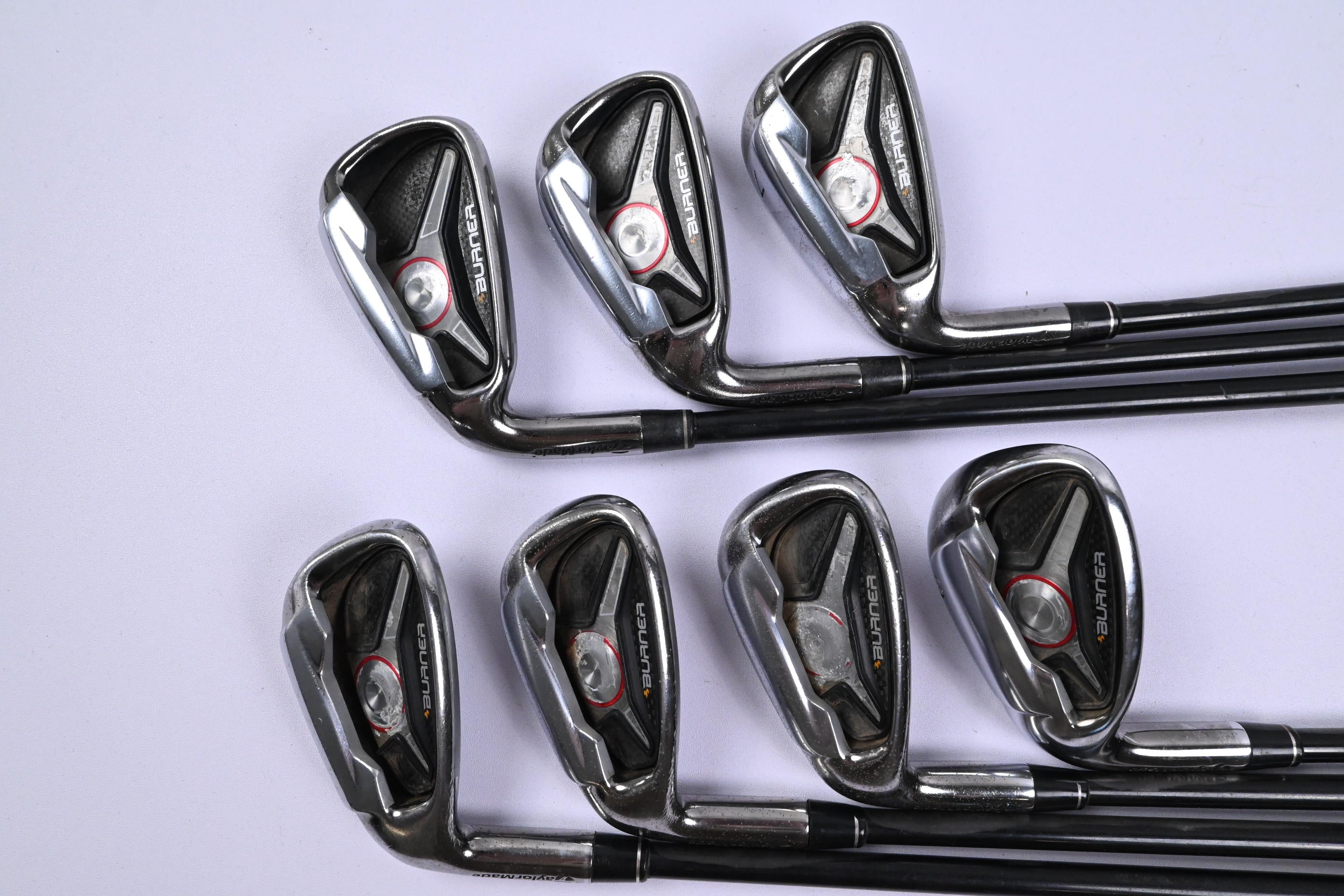 Left Hand Taylormade Burner Irons / 5-SW / Regular Flex REAX 60 Shafts