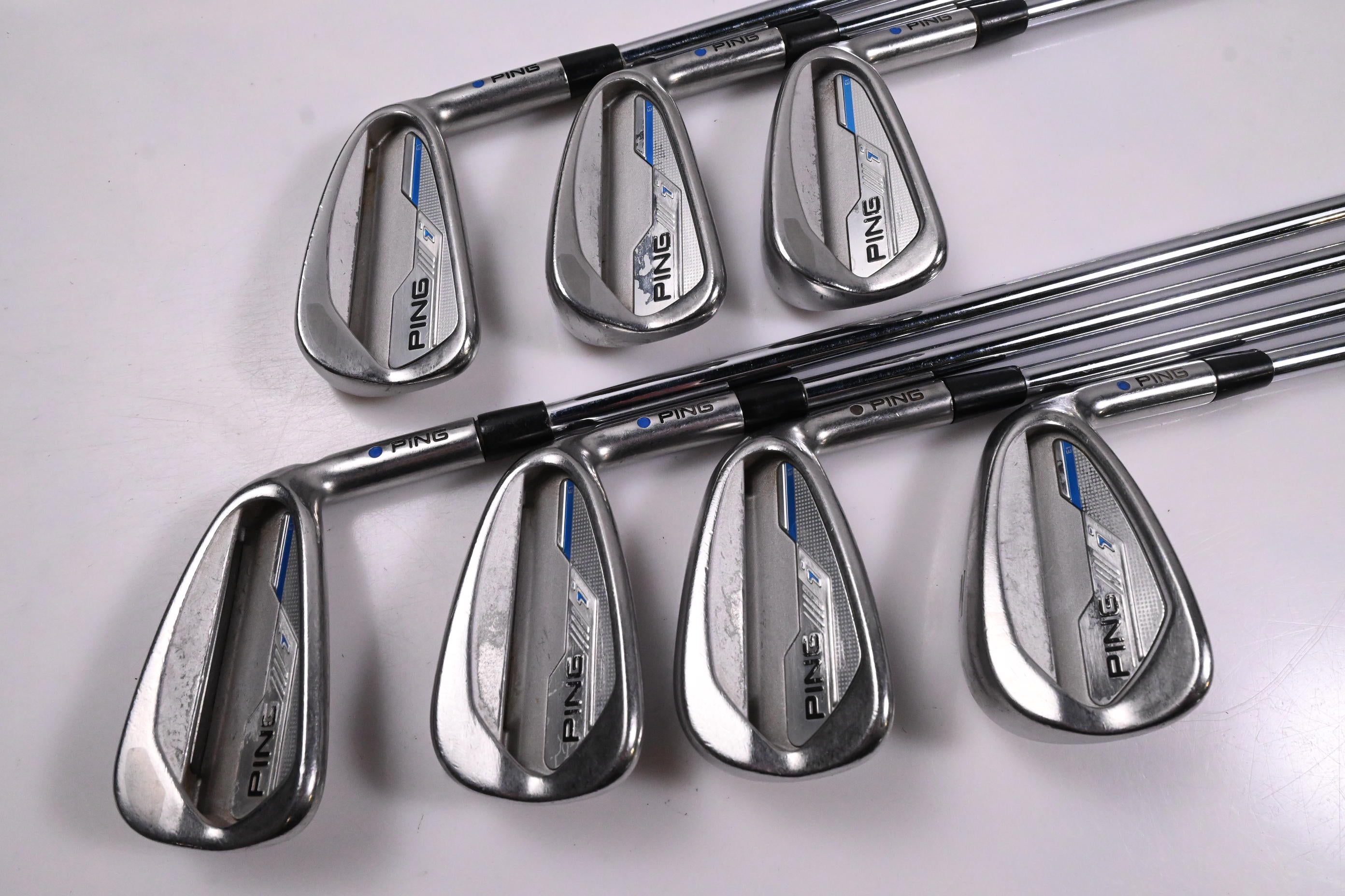 Ping i-Series E1 Irons / 4-PW / Blue Dot / Regular Flex Ping AWT 2.0 Shafts