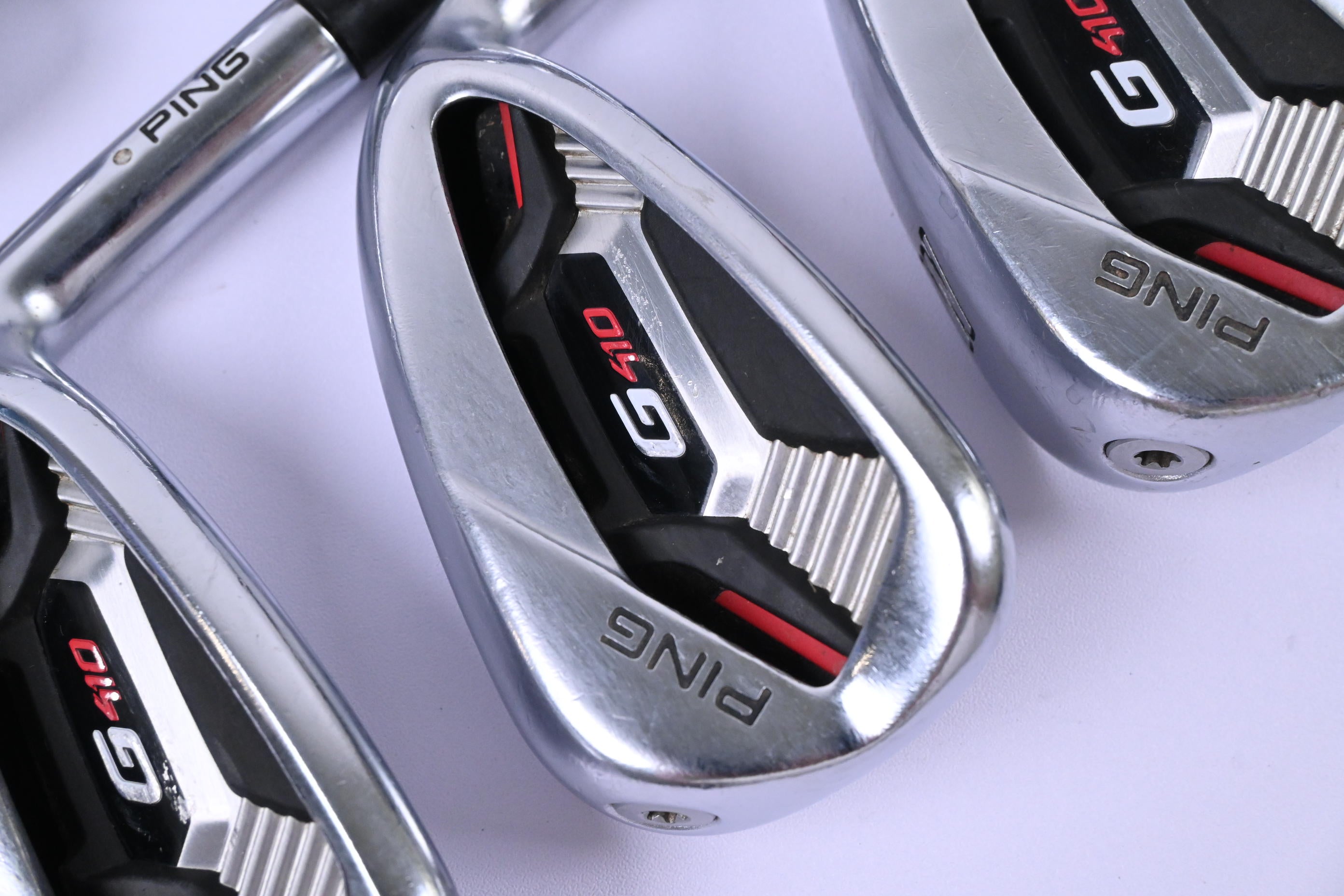 Ping G410 Irons / 5-PW / White Dot / Regular Flex Dynamic Gold 105 Shafts