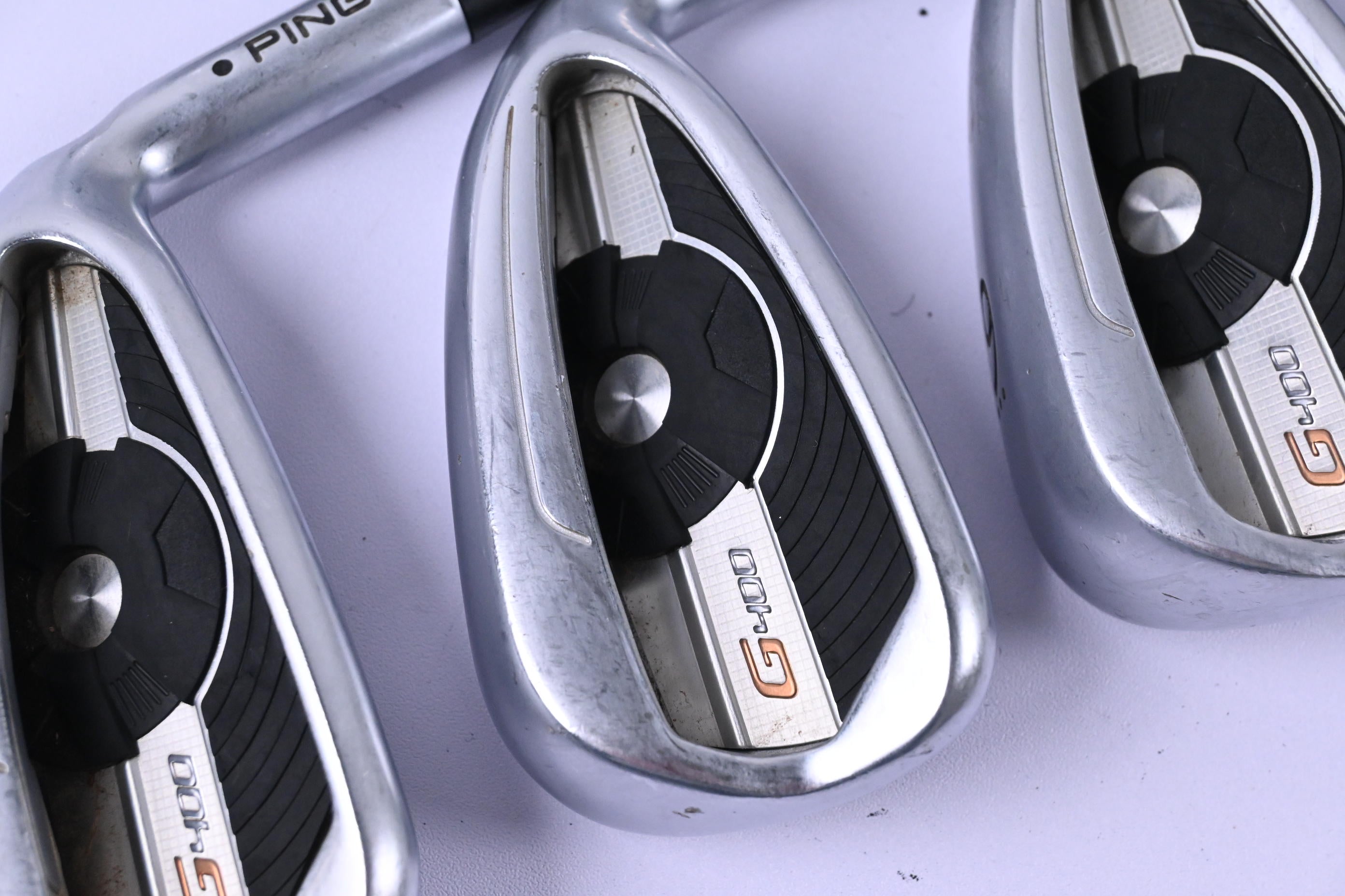 Ping G400 Irons / 4-PW / Black Dot / Regular Flex Ping AWT 2.0 Shafts