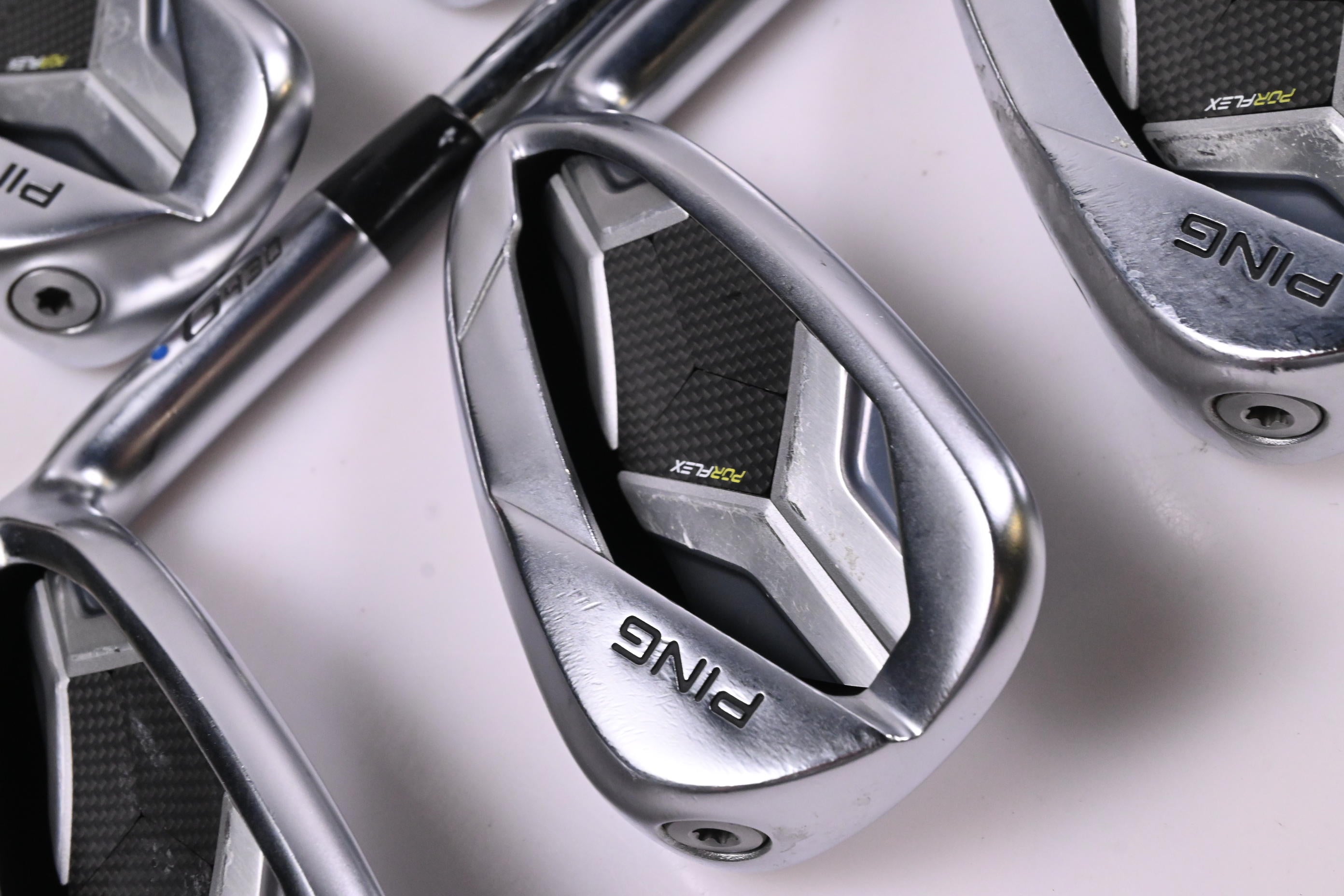 Ping G430 Irons / 6-PW / Blue Dot / Regular Flex Ping AWT 2.0 Shafts
