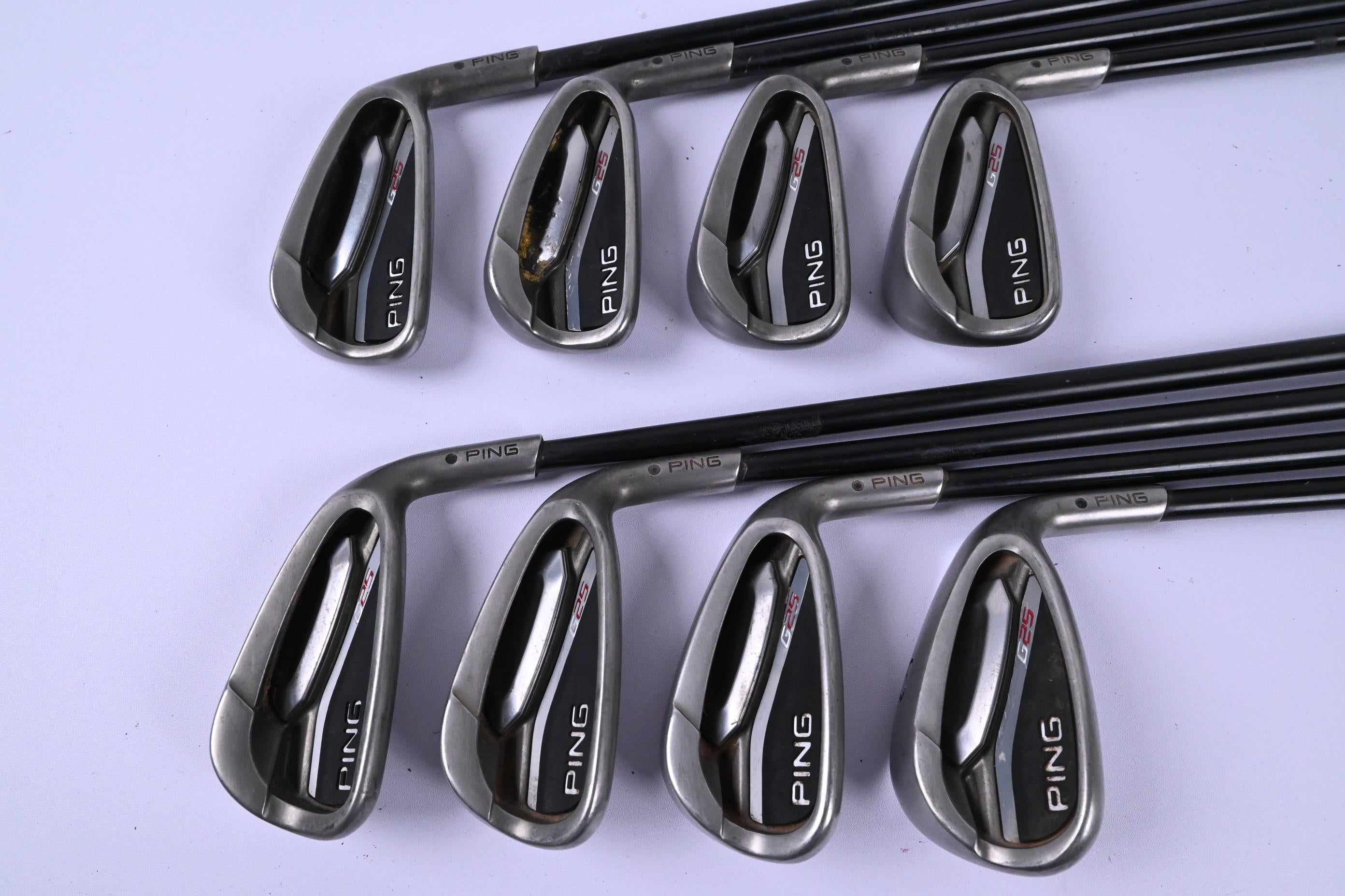 Ping G25 Irons / 4-PW+SW / Black Dot / Regular Flex Ping TFC 189 Shafts