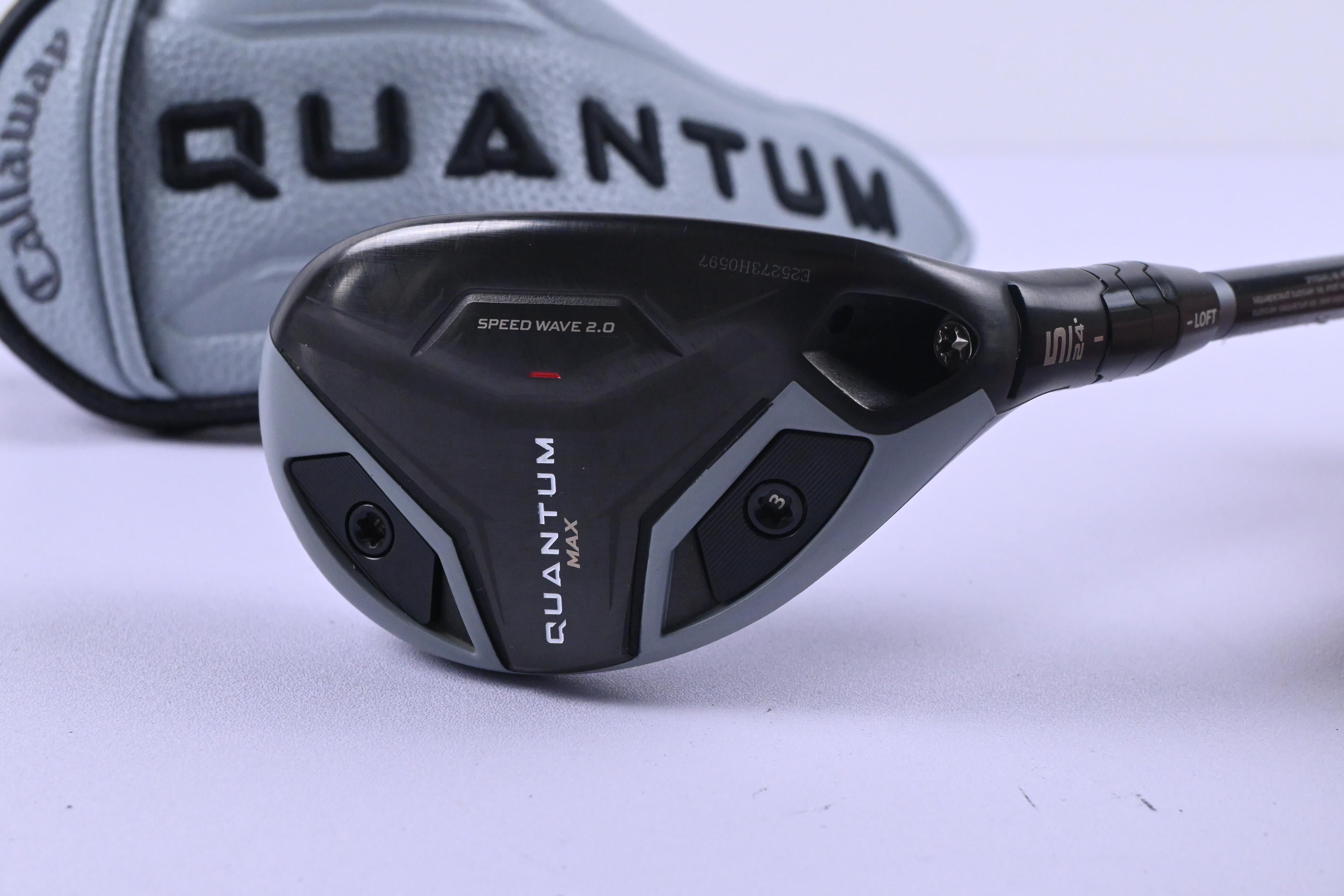 Callaway Quantum Max #5 Hybrid / 24 Degree / Regular Flex Denali Frost Silver 60