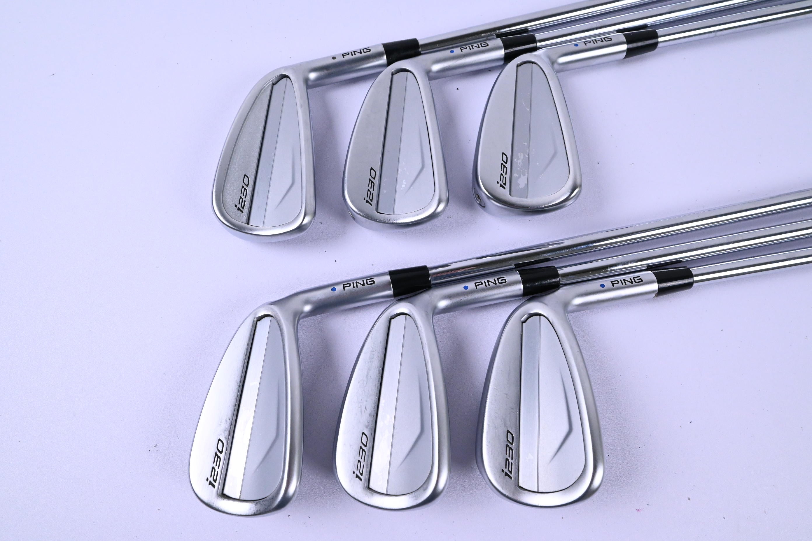 Ping i230 Irons / 5-PW / Blue Dot / Regular Flex Ping AWT 2.0 Shafts