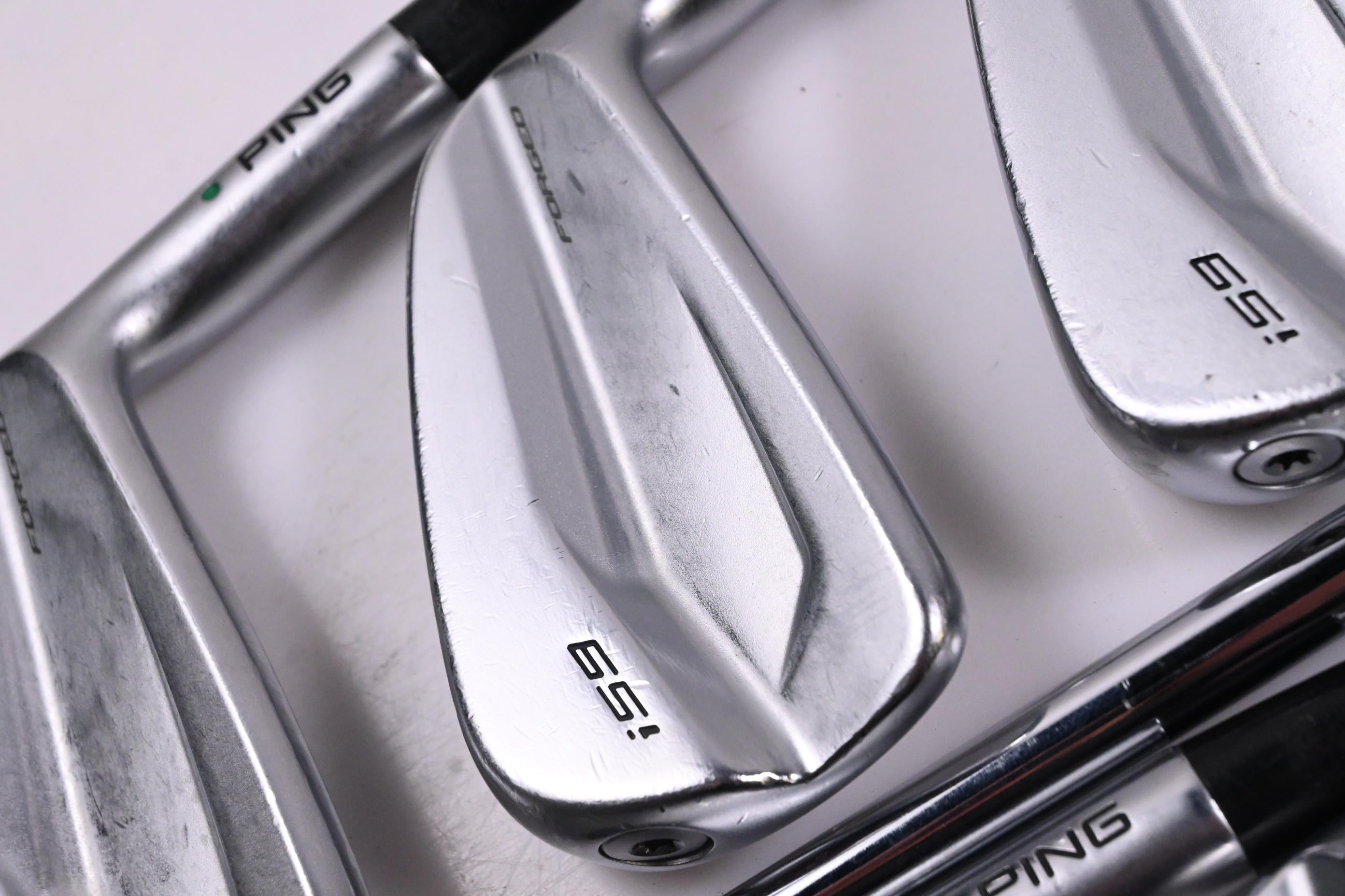 Ping i59 Irons / 4-PW / Green Dot / Stiff Flex Dynamic Gold 120 S300 Shafts
