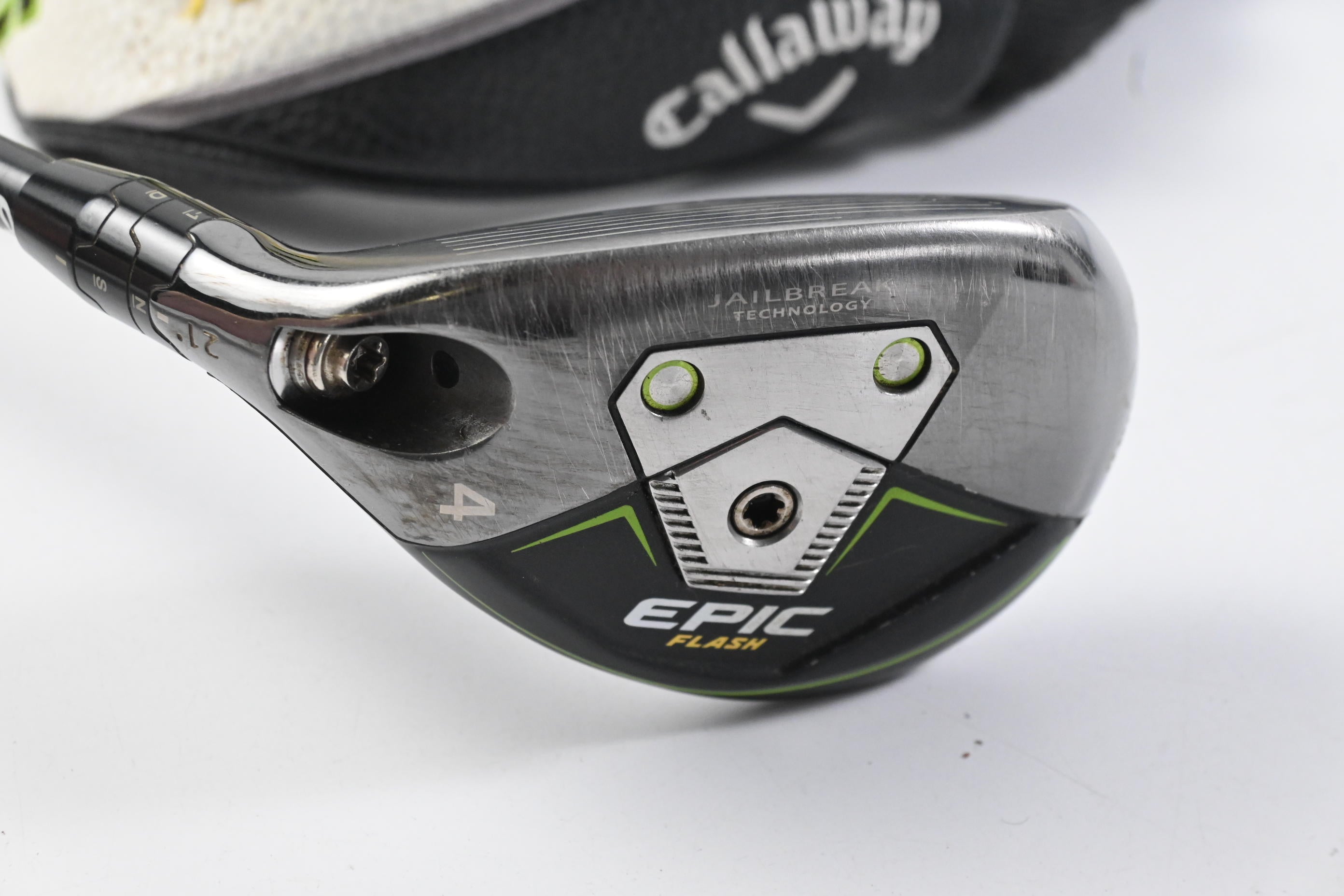 Left Hand Callaway Epic Flash #4 Hybrid / 21 Degree / Stiff Flex Tensei CK White