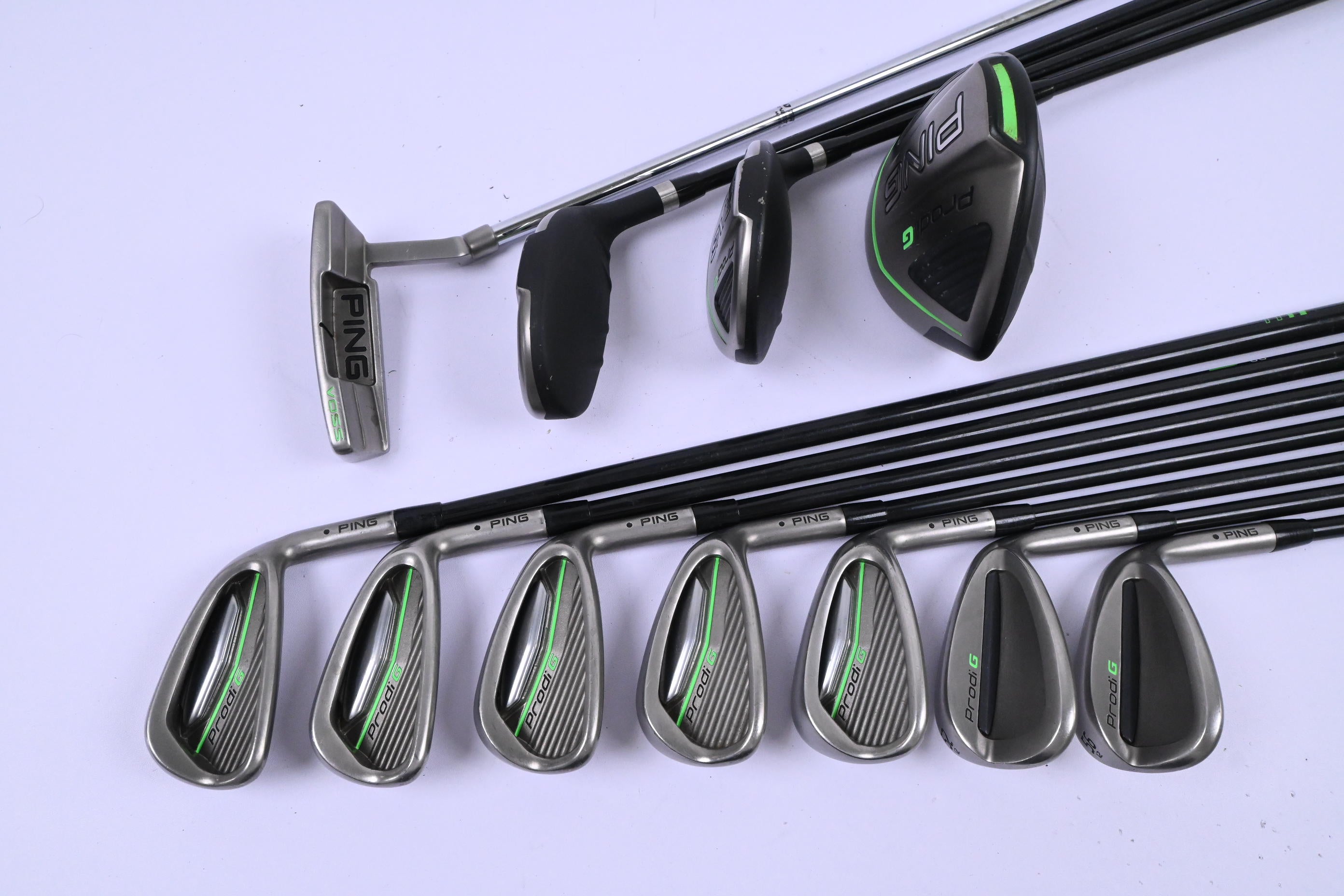 Junior Ping Prodi G Package Set / Black Dot / Woods, Irons, Putter, Bag