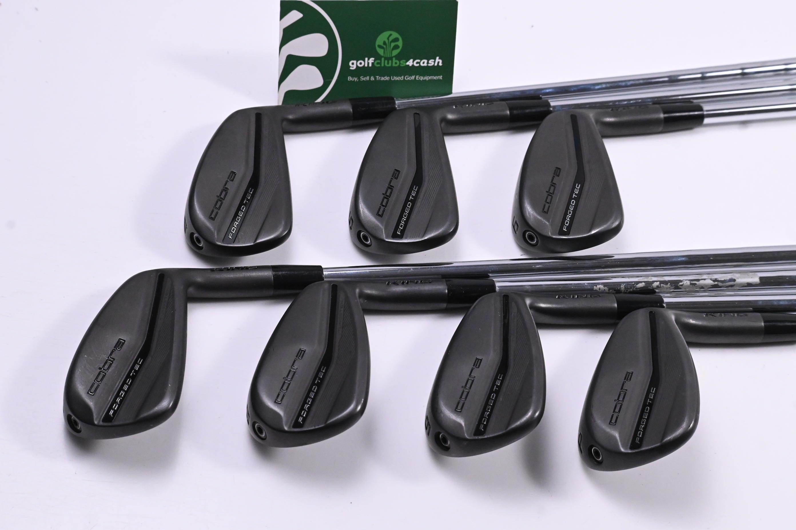 Cobra King Forged Tec X 2023 Black Irons / 4-PW / Stiff Flex KBS $-Taper Lite