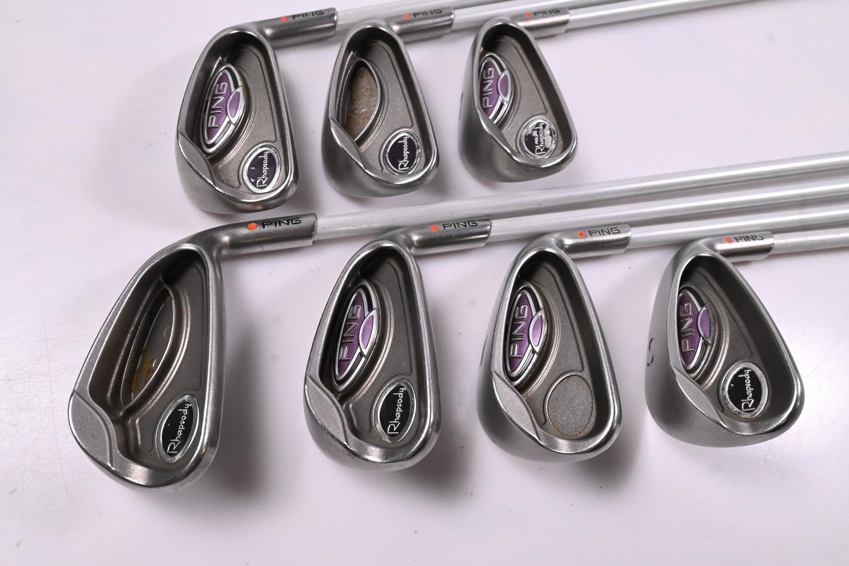 Ladies Ping Rhapsody Irons / 5-PW+SW / Orange Dot / Ladies Flex Ping TFC 129