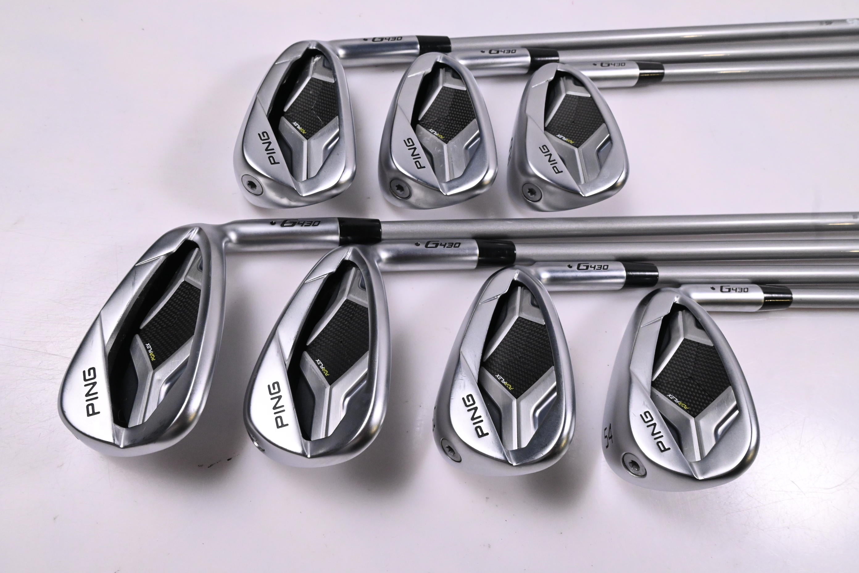 Ping G430 Irons / 7-PW+45°+50°+54° / Black Dot / Senior Flex Ping Alta Quick 45