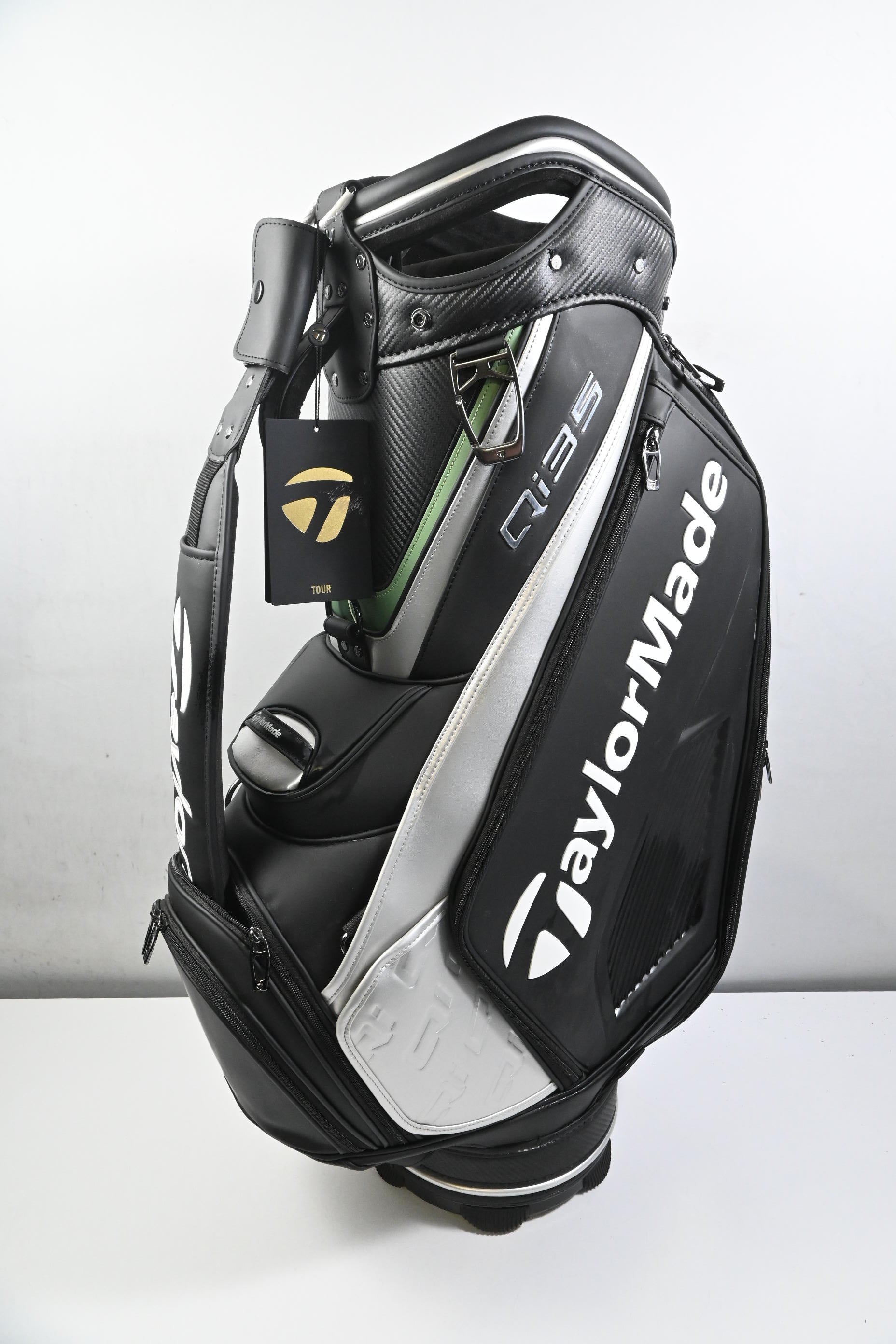 Taylormade Qi35 Tour Bag / 6-Way Divider / Black, Grey & Green