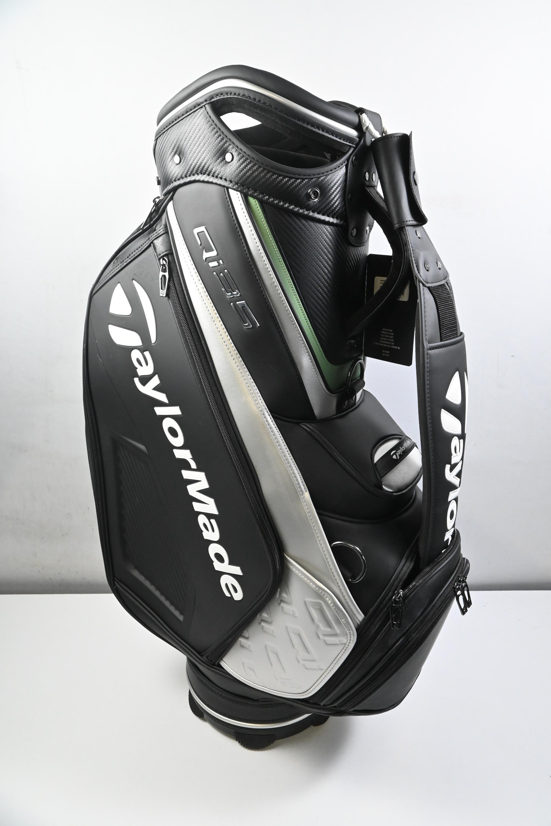 Taylormade Qi35 Tour Bag / 6-Way Divider / Black, Grey & Green