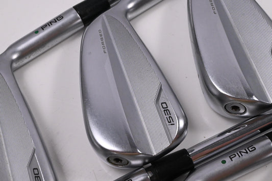 Ping i530 Irons / 5-PW / Green Dot / Stiff Flex Ping AWT 3.0 Shafts