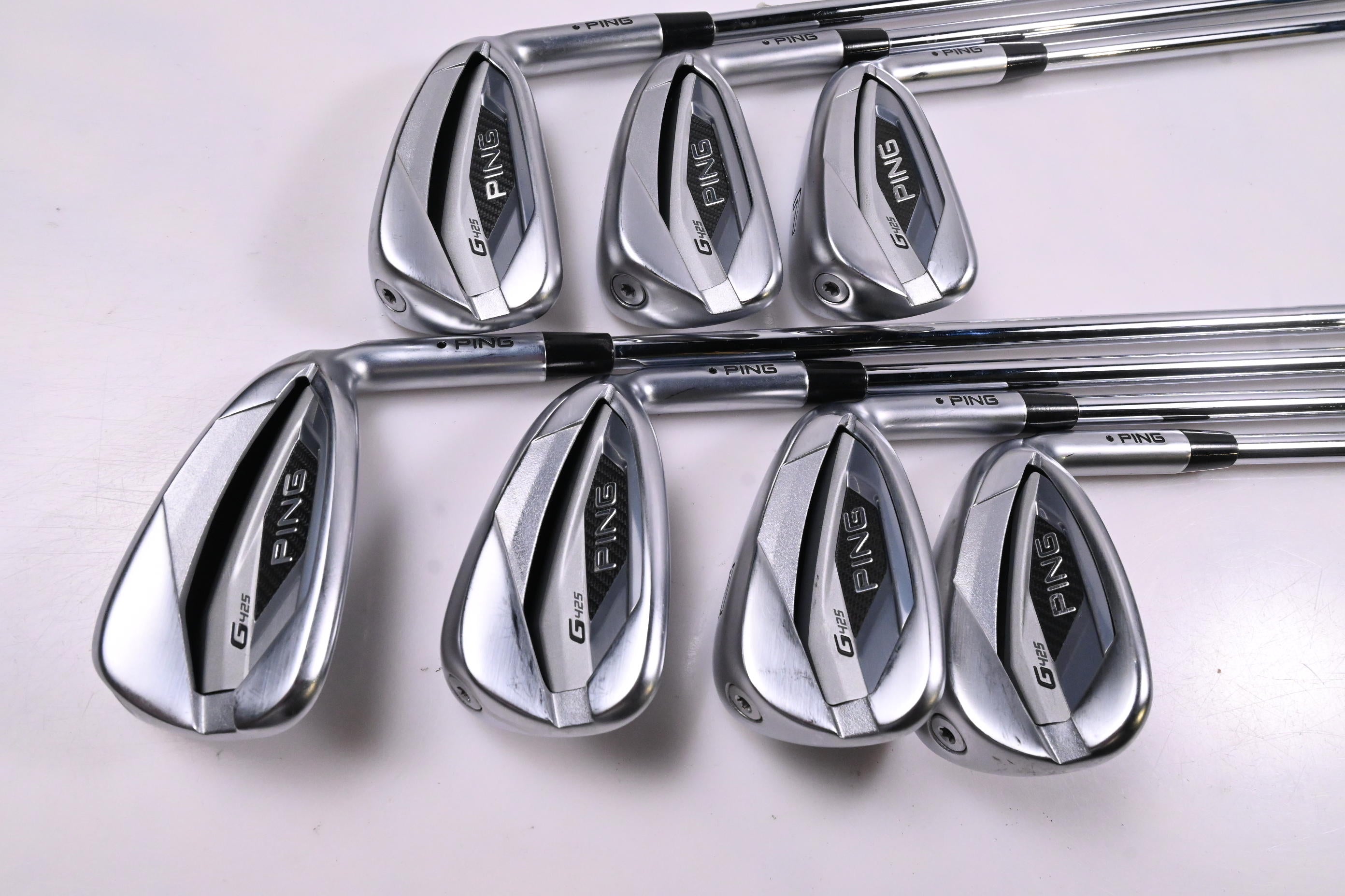 Ping G425 Irons / 5-PW+SW / Black Dot / Regular Flex Ping AWT 2.0 Shafts