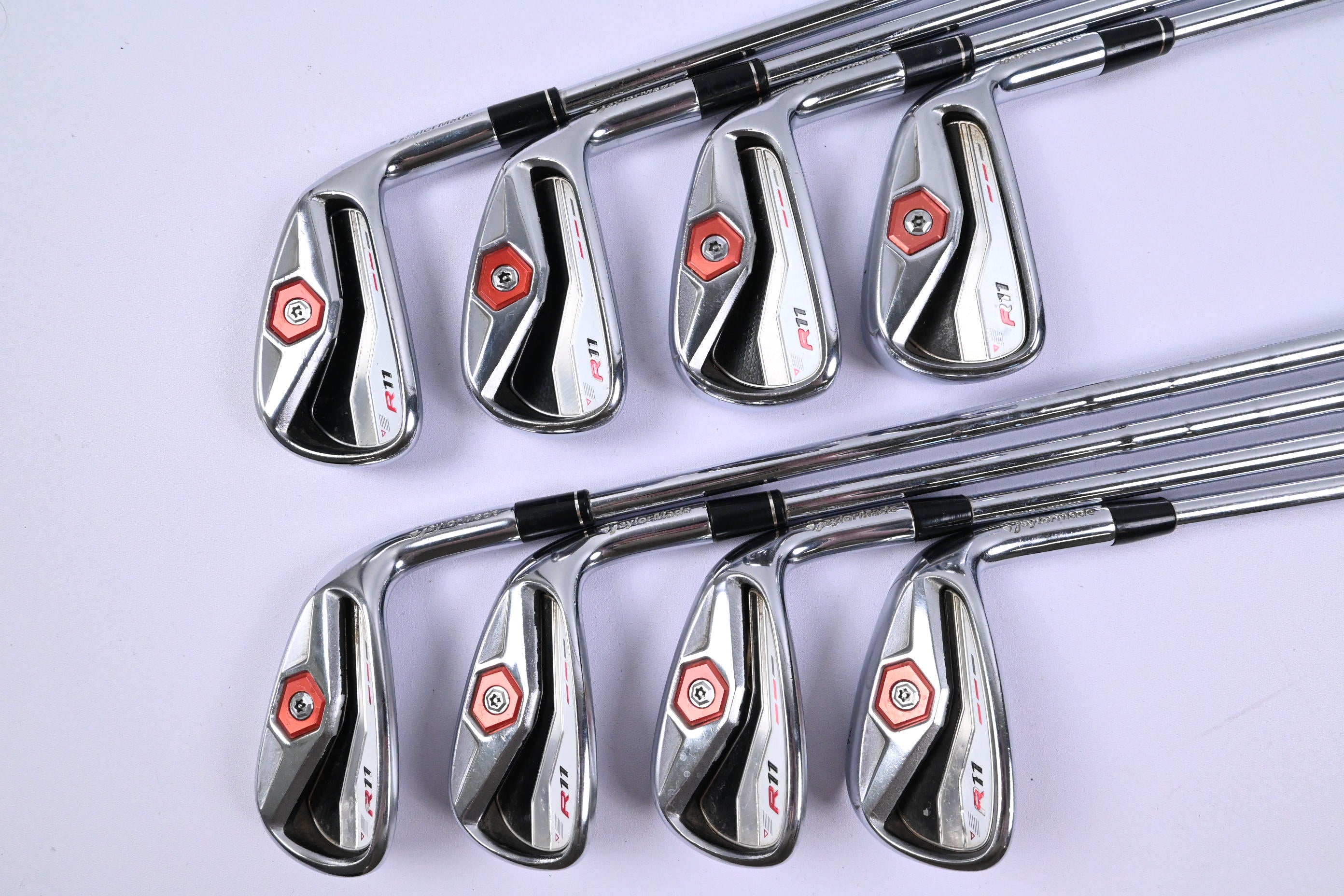 Taylormade R11 Irons / 4-PW+AW / Stiff Flex KBS 90 Shafts