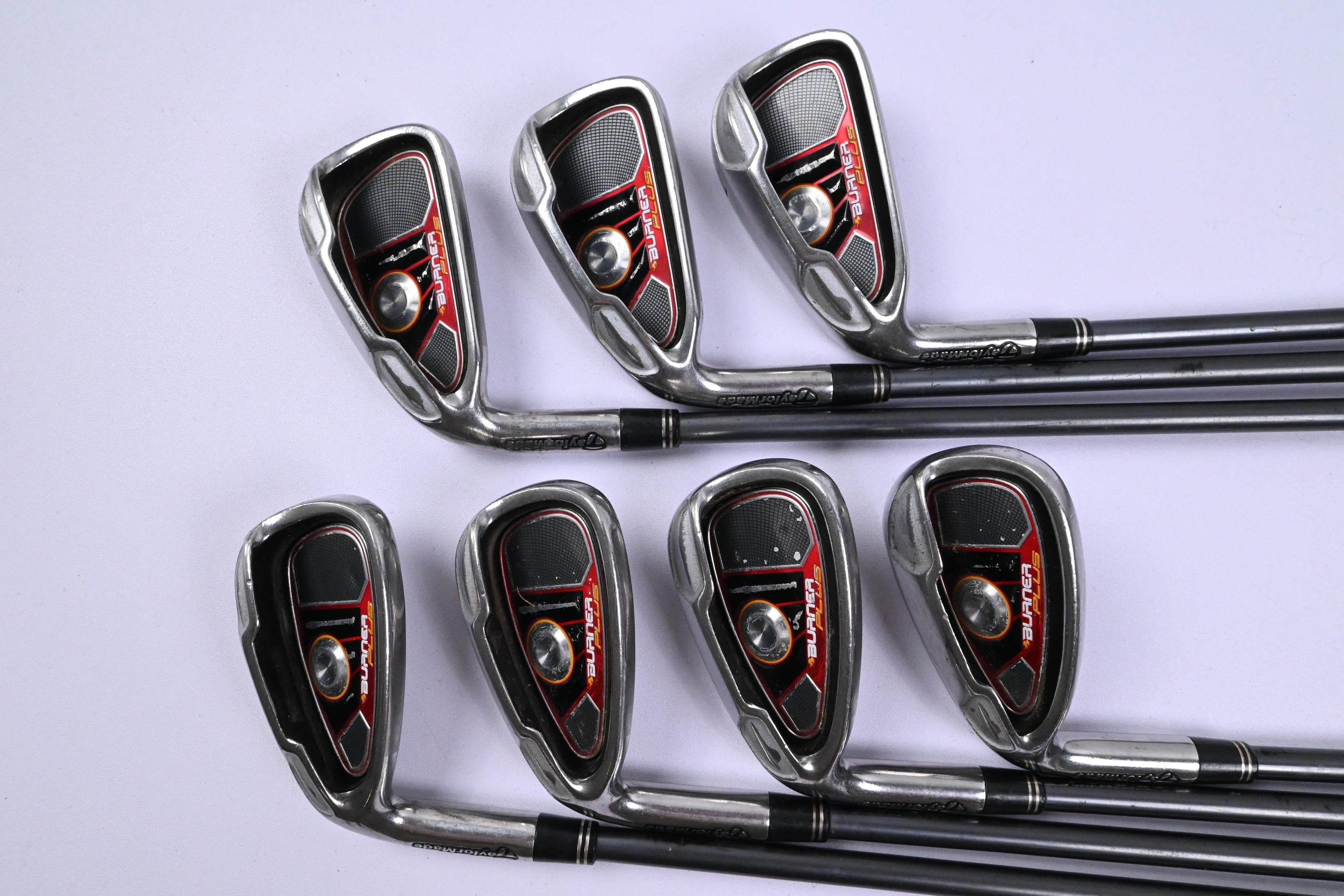 Left Hand Taylormade Burner Plus Irons / 5-SW / Ladies Flex REAX 50 Shafts