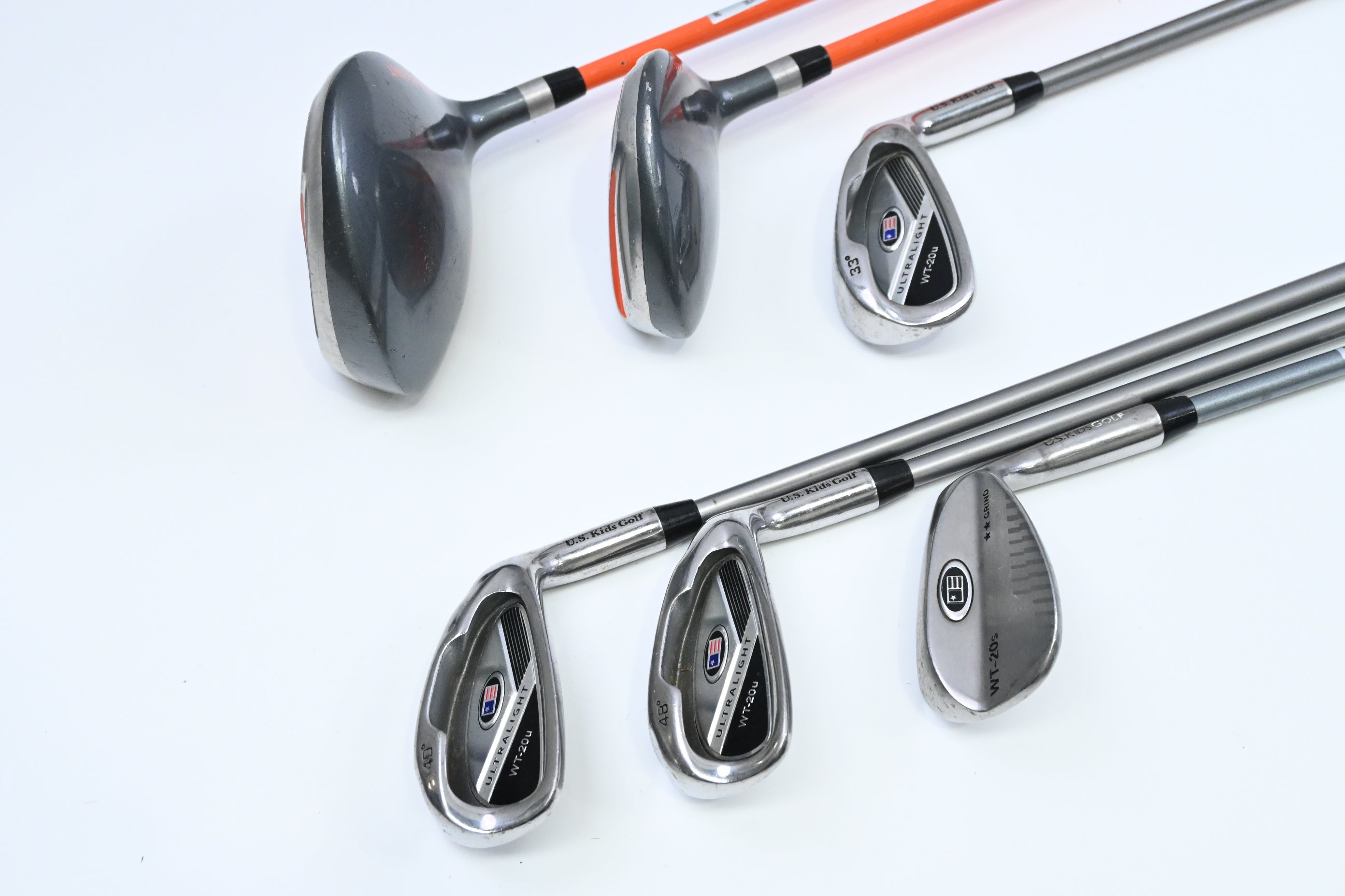 Junior US Kids WT-20 Package Set / Woods, Irons, Bag