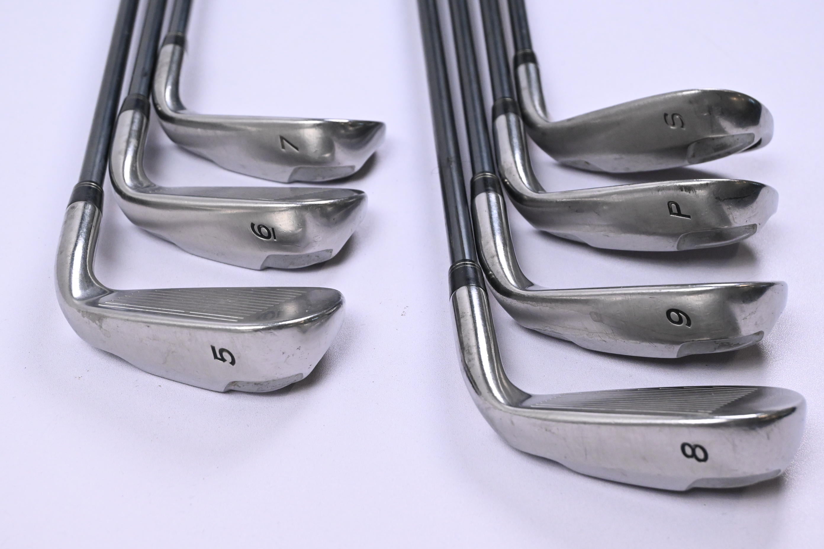 Left Hand Taylormade Burner Plus Irons / 5-SW / Ladies Flex REAX 50 Shafts