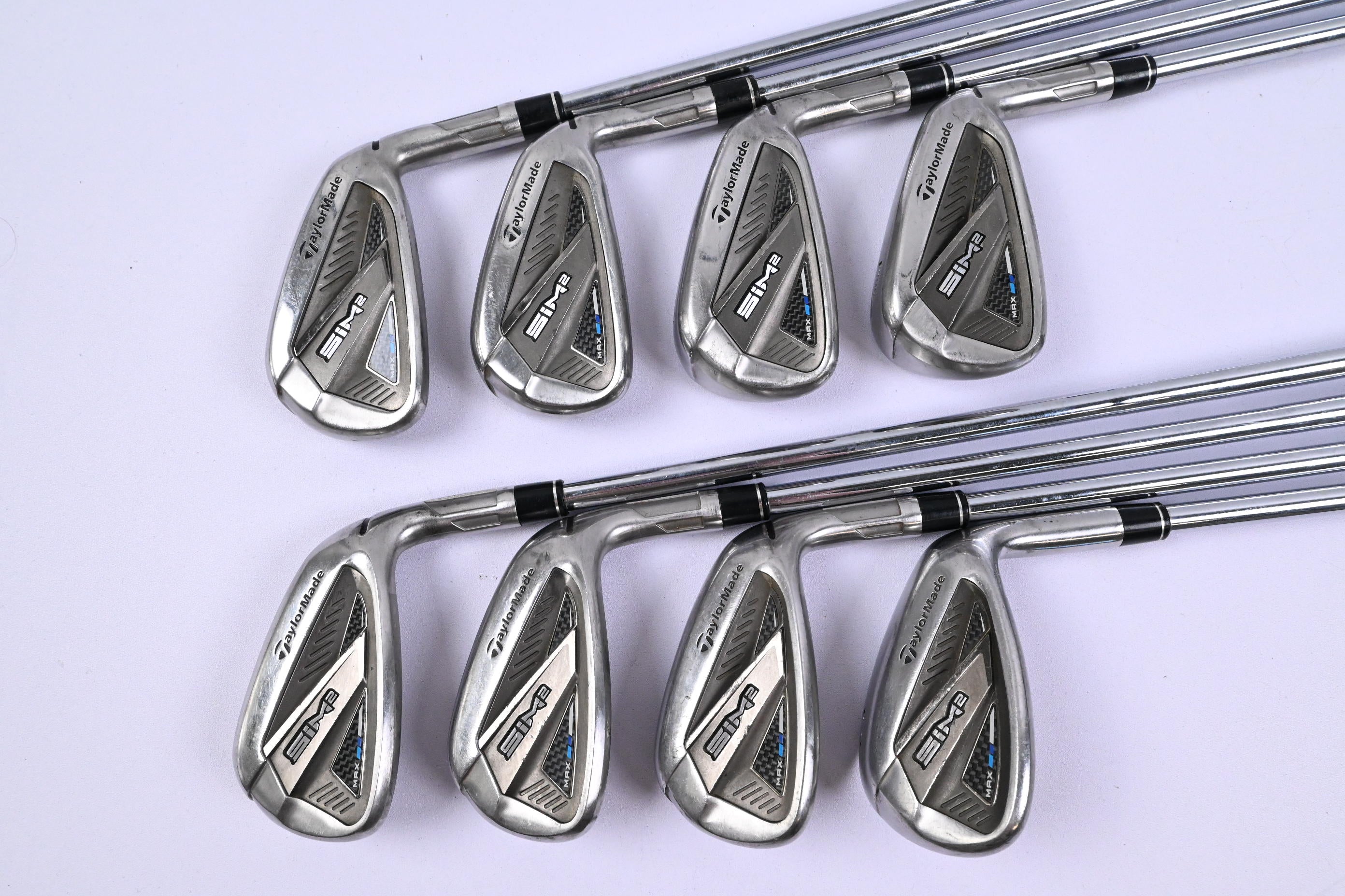Taylormade SIM2 Max Irons / 4-SW / Stiff Flex KBS MAX MT 85 Shafts